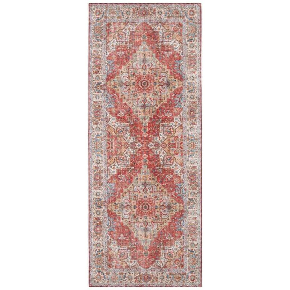 Hanse Home Red Oriental Sylla Vintage Floral Runner Rug - 80 x 200cm