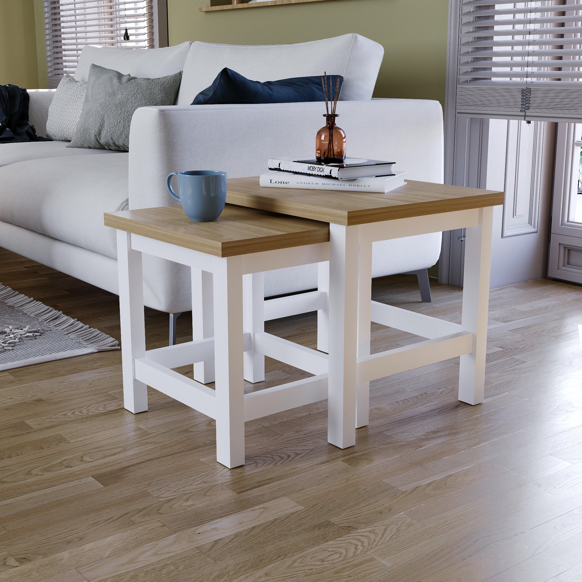 Vida Designs Arlington Nest of Tables - White