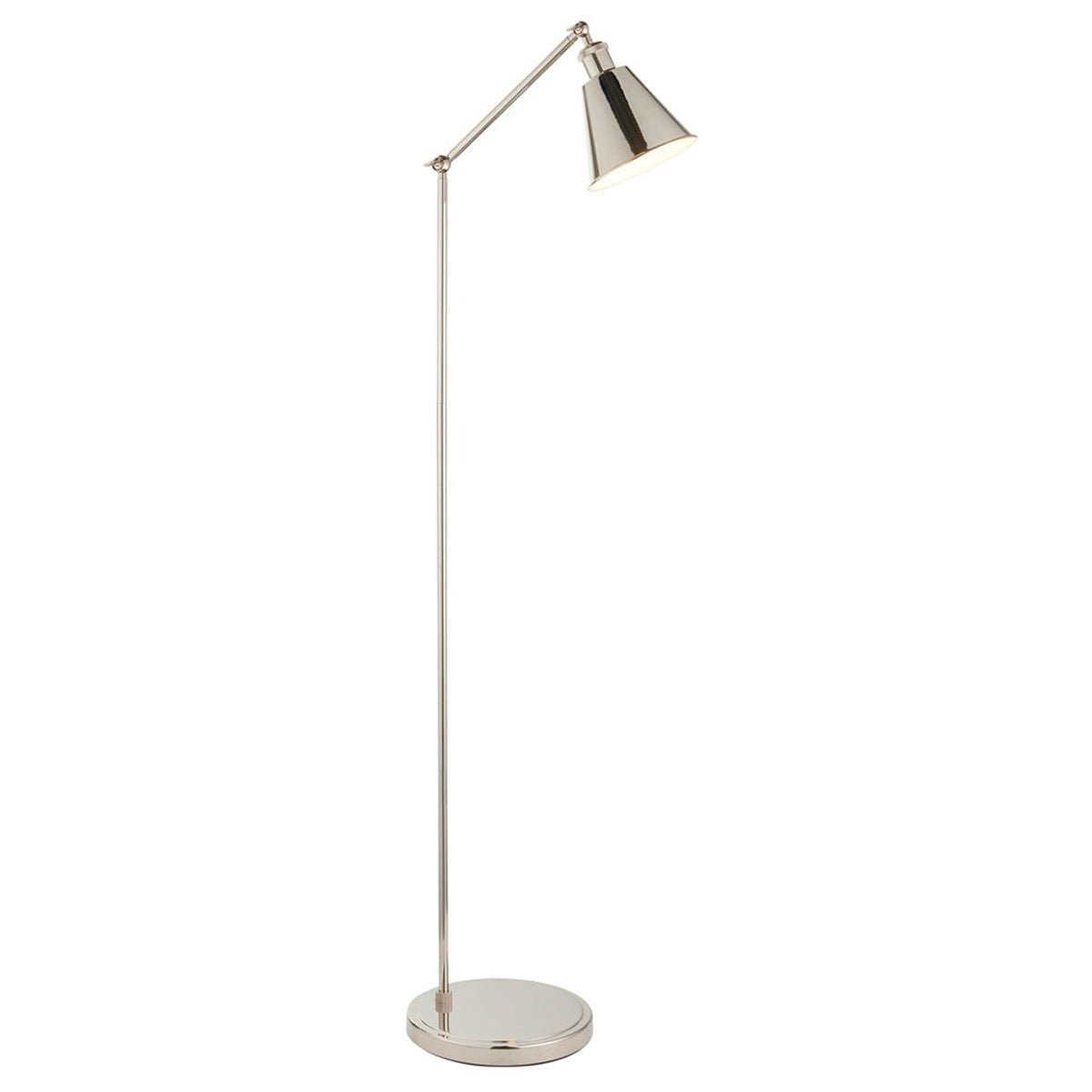 Loops Direct Steel Floor Lamp - Bright Nickel