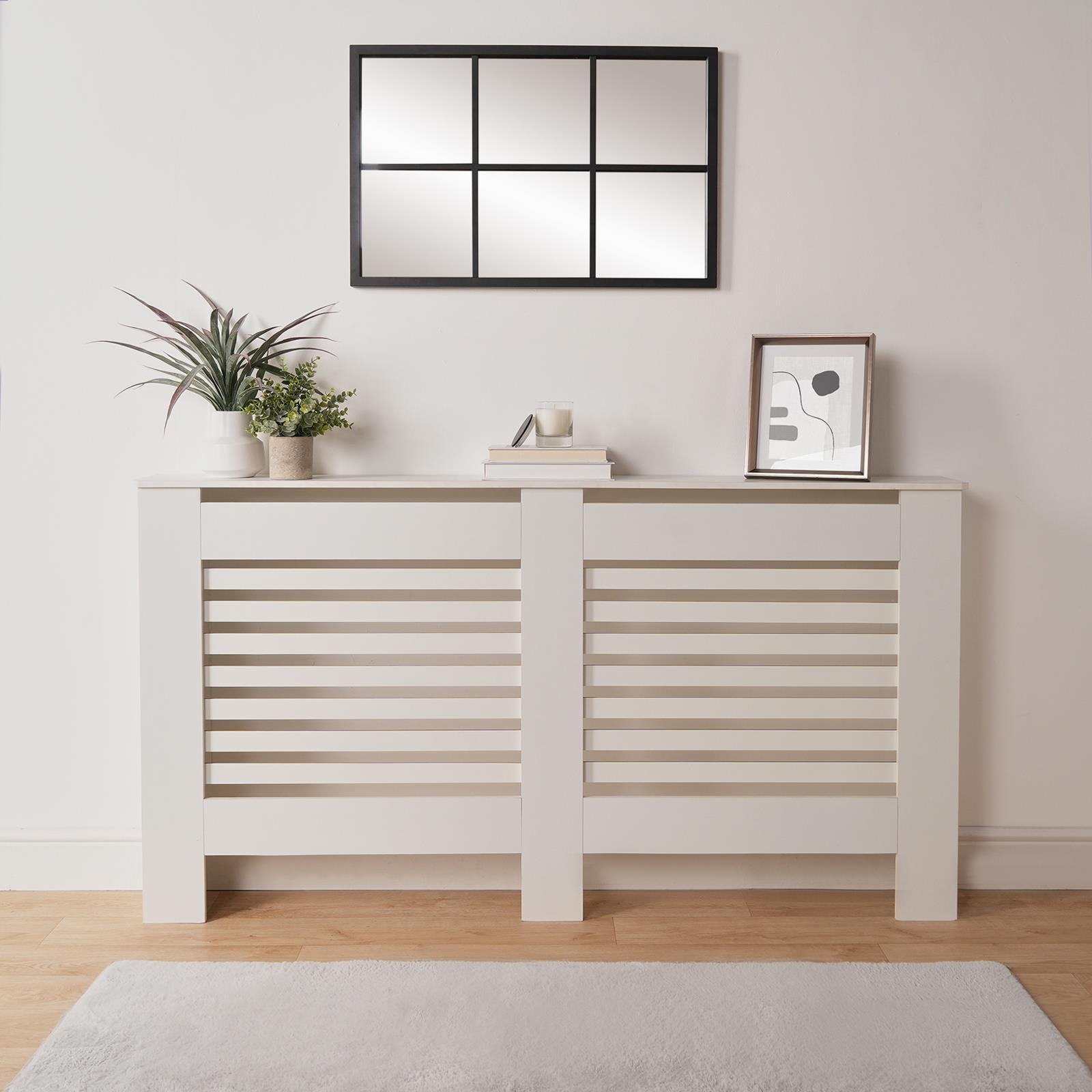 OHS Engineered Wood Radiator Cover - White - Large