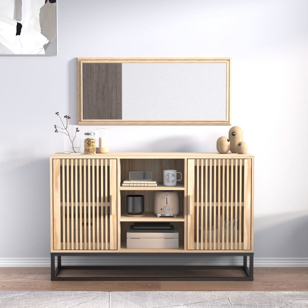 Walplus Engineered Wood Sideboard - Brown - 105 x 30 x 65 cm