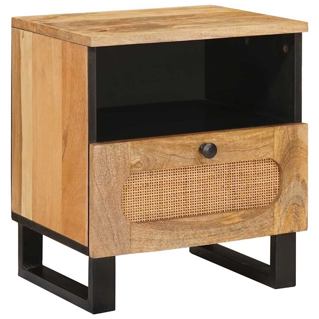 Walplus Solid Wood Bedside Cabinet - Natural - 40 x 33 x 46 cm
