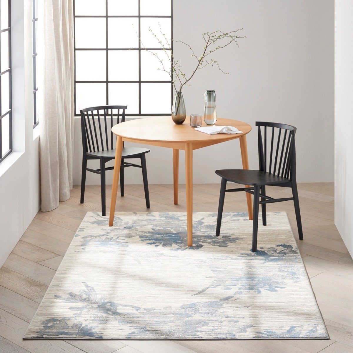 Mega Flooring Grey Modern Abstract Rug - 97 x 152cm