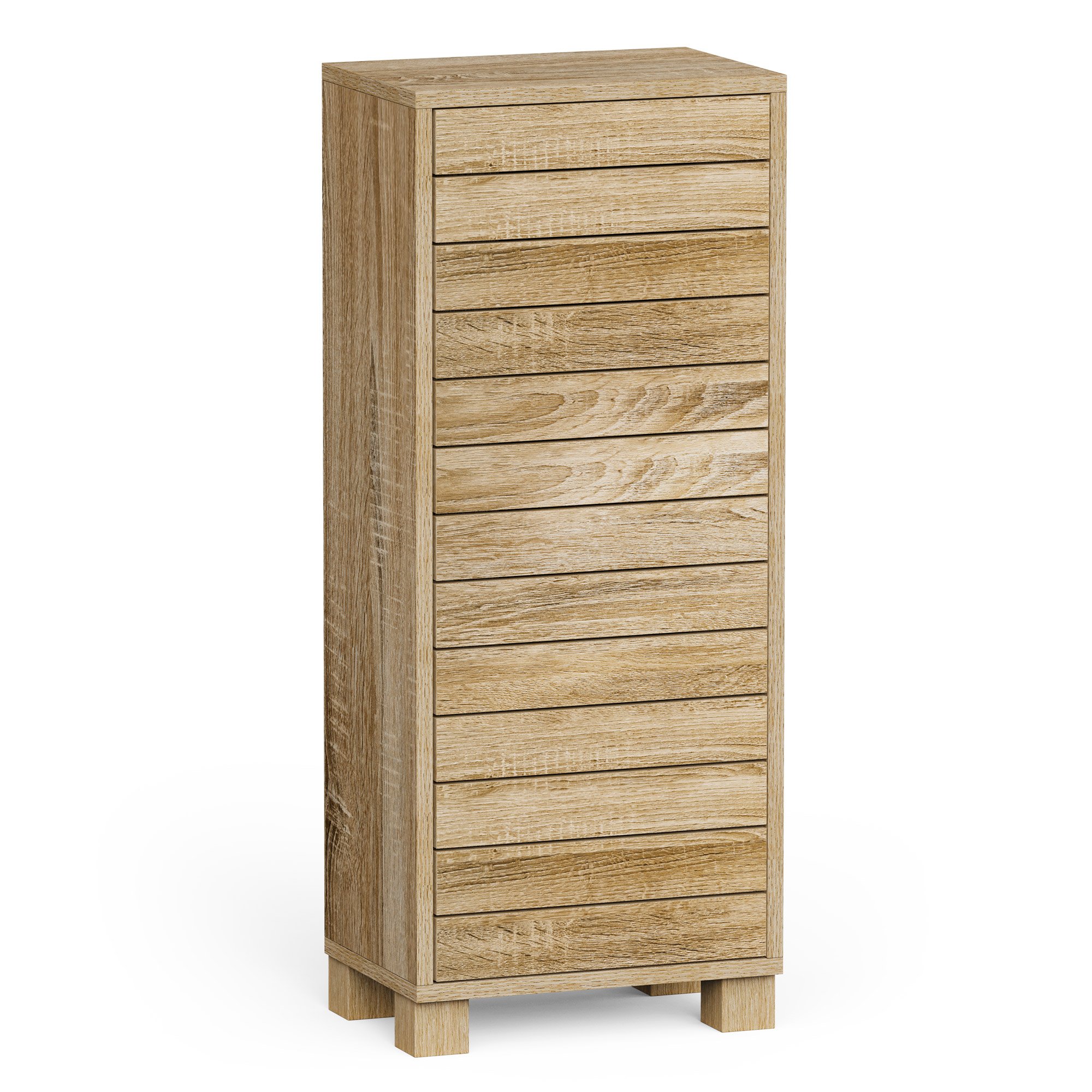 Vonhaus Chester Wood Effect Bathroom Storage Cabinet - Brown