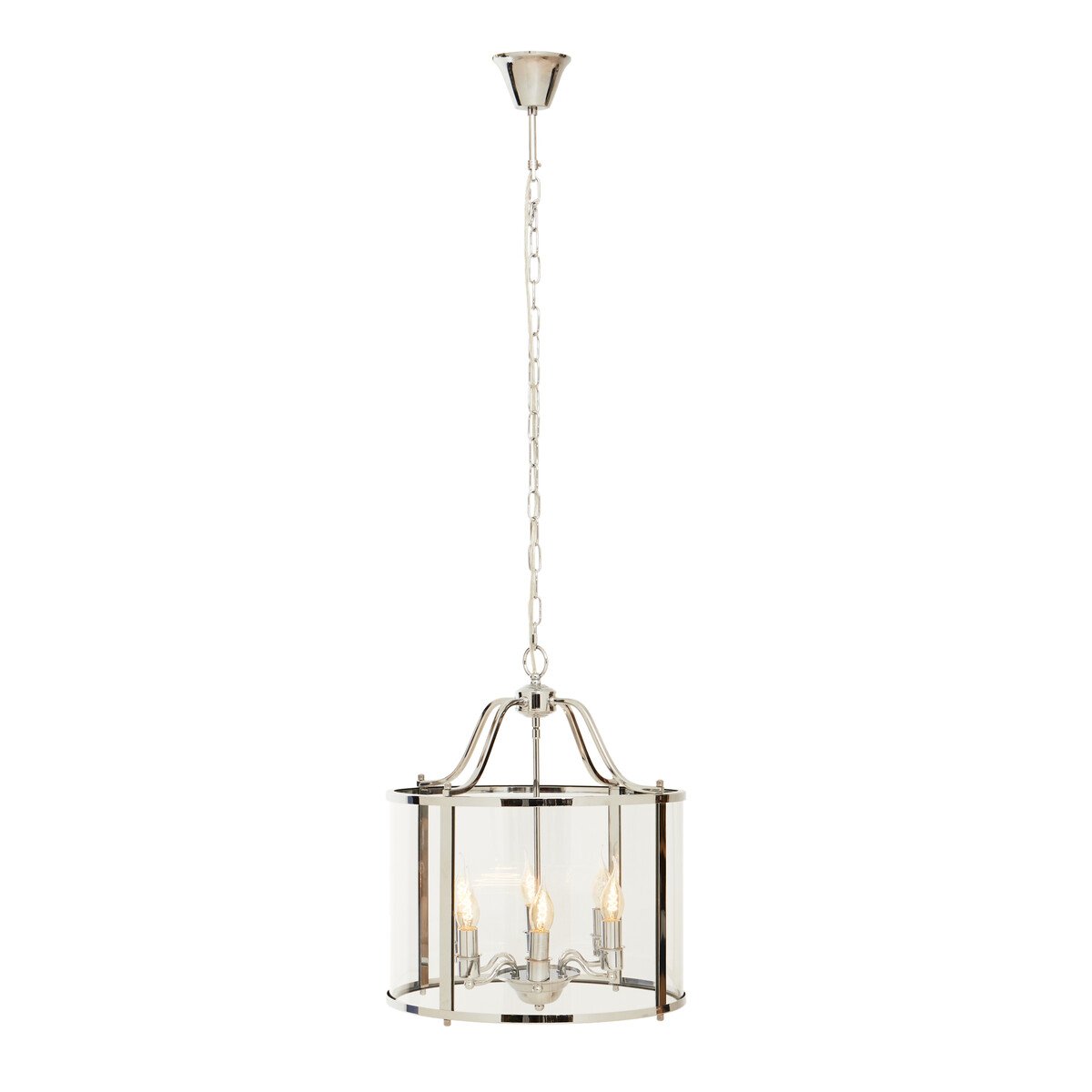 Orsina Hampstead Metal And Glass Pendant Light - Chrome