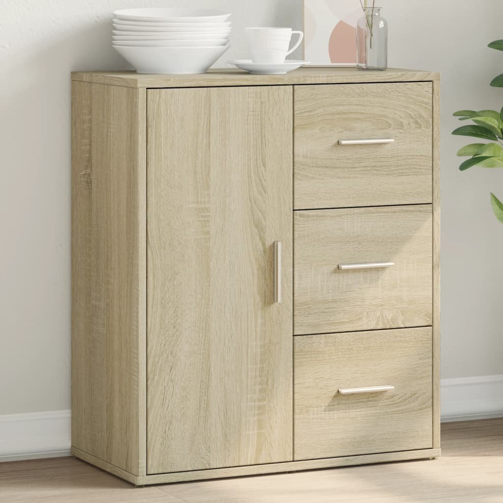 Walplus Engineered Wood Buffet Sideboard - Sonoma Oak - 60 x 31 x 70 cm