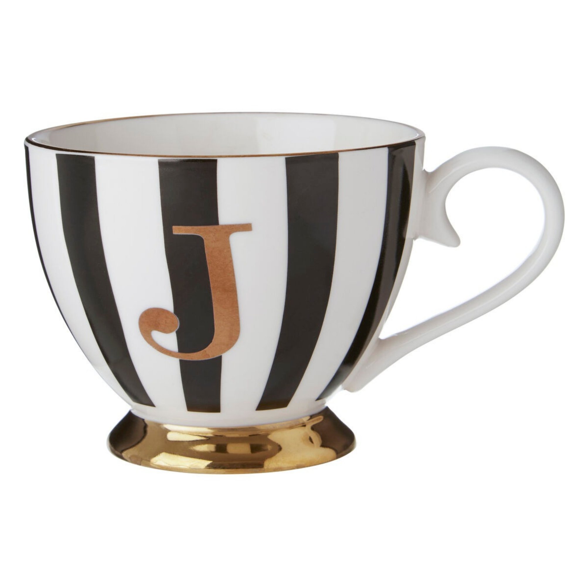 Orsina Duchess J Monogram Mug – Black and White