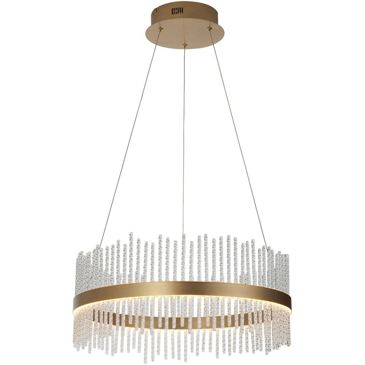 Loops Direct 41W LED Steel and Glass Pendant Light - Brushed Gold