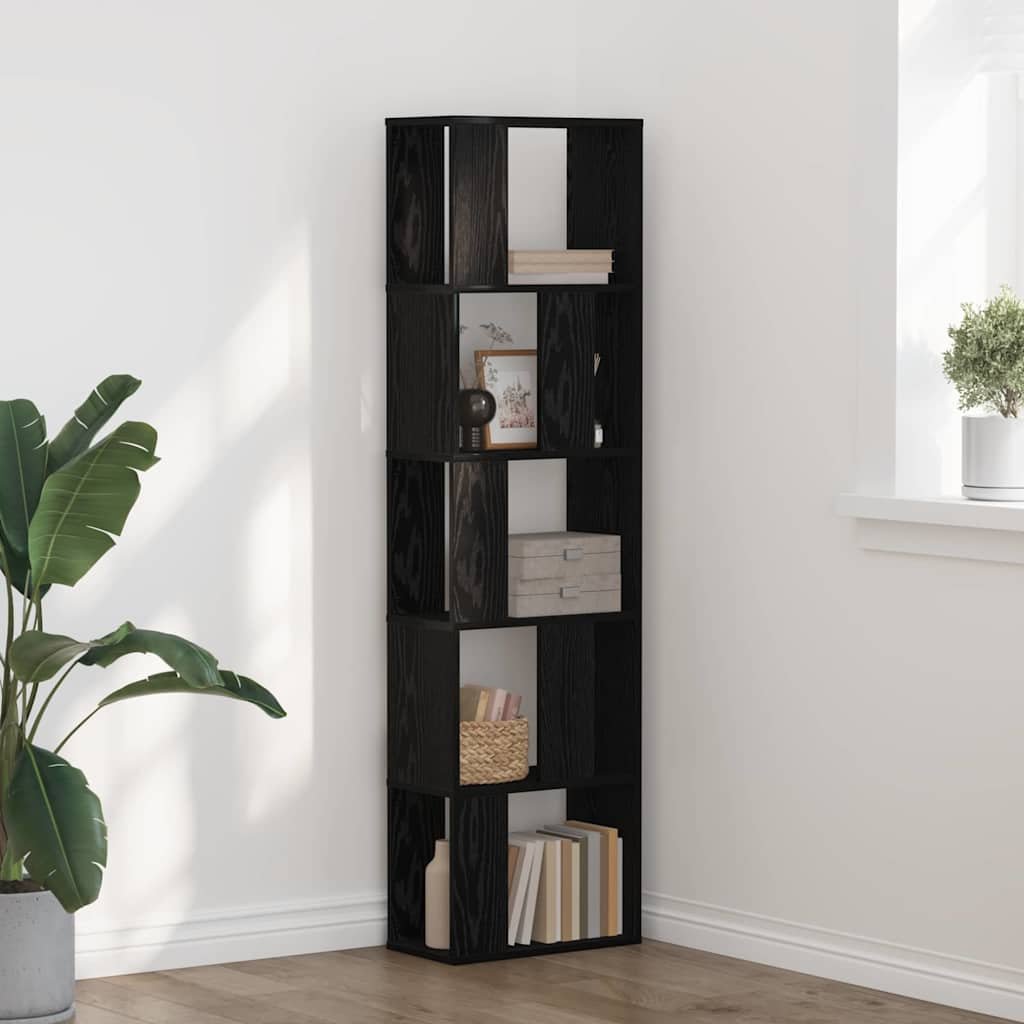 Walplus Bookcase - Dark Oak - 45 x 23.5 x 162.5 cm