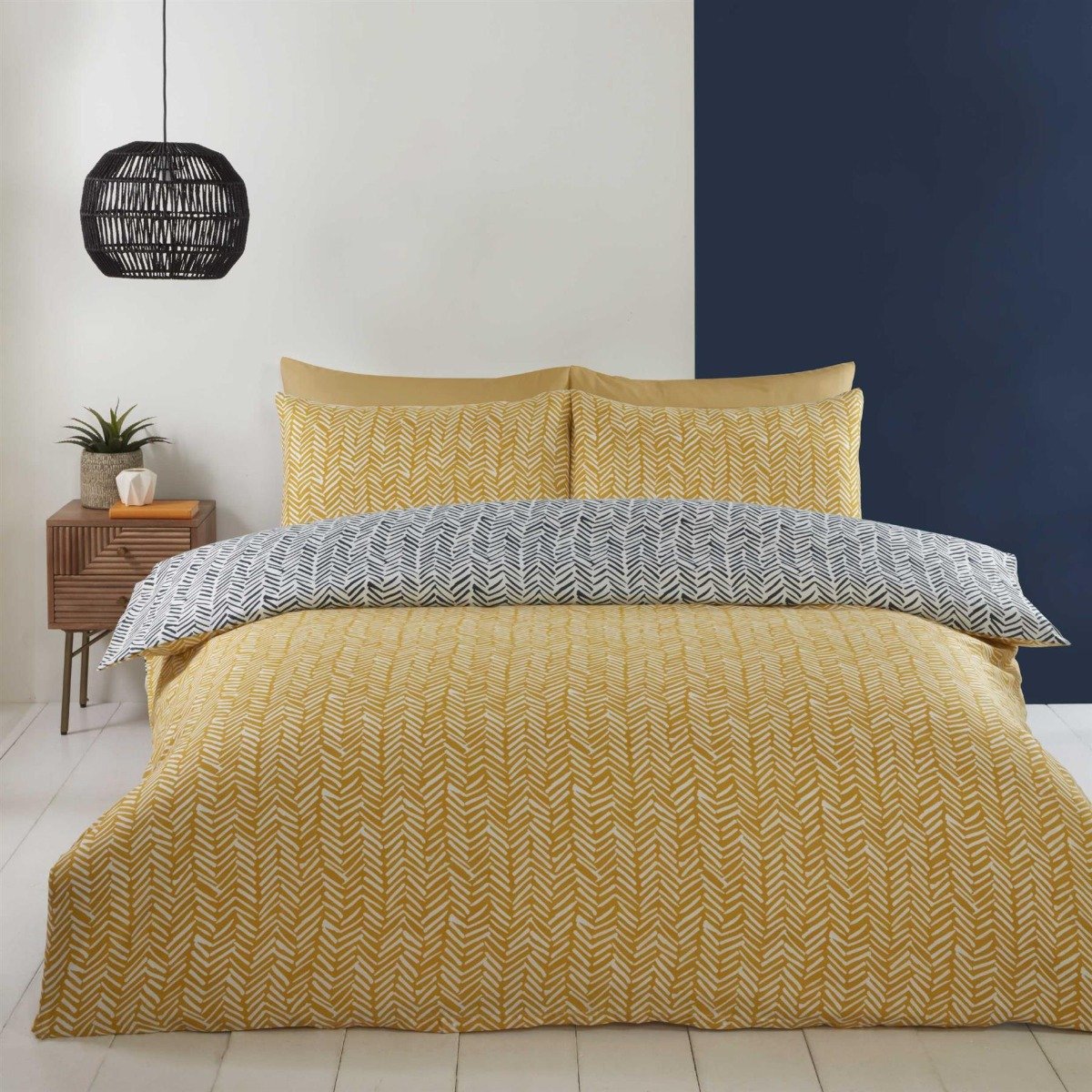 Rapport Helston Yellow Duvet Cover Set - Single