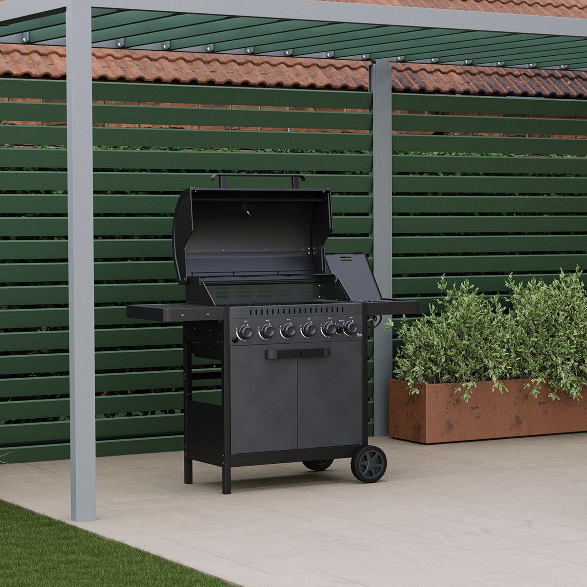 Charles Bentley Ottimo 420 6-Burner Gas BBQ - Black