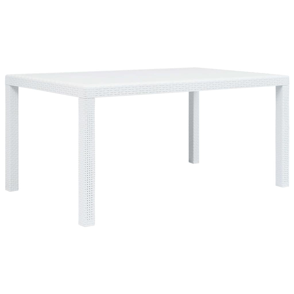 Walplus Plastic Garden Table - White - 150 x 90 x 72 cm