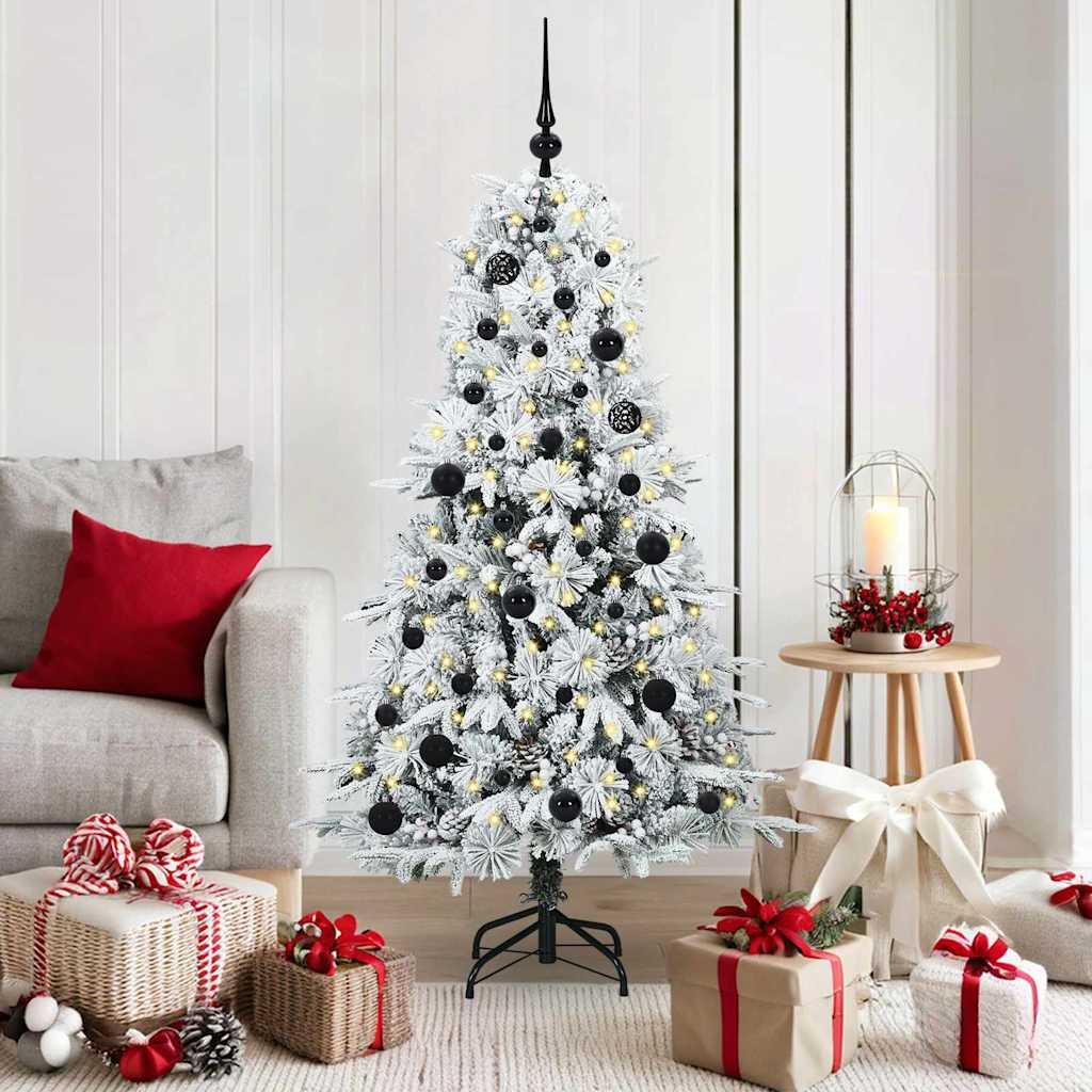 Walplus 150 LED String Lights Hinged Artificial Christmas Tree - White - 150 cm