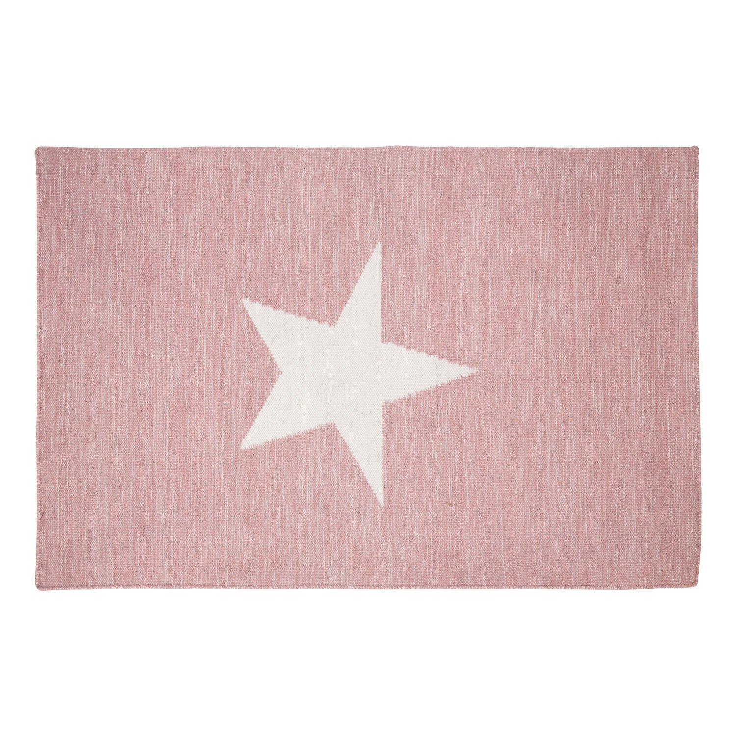Orsina White and Pink Kids Star Rug - 120 x 180cm