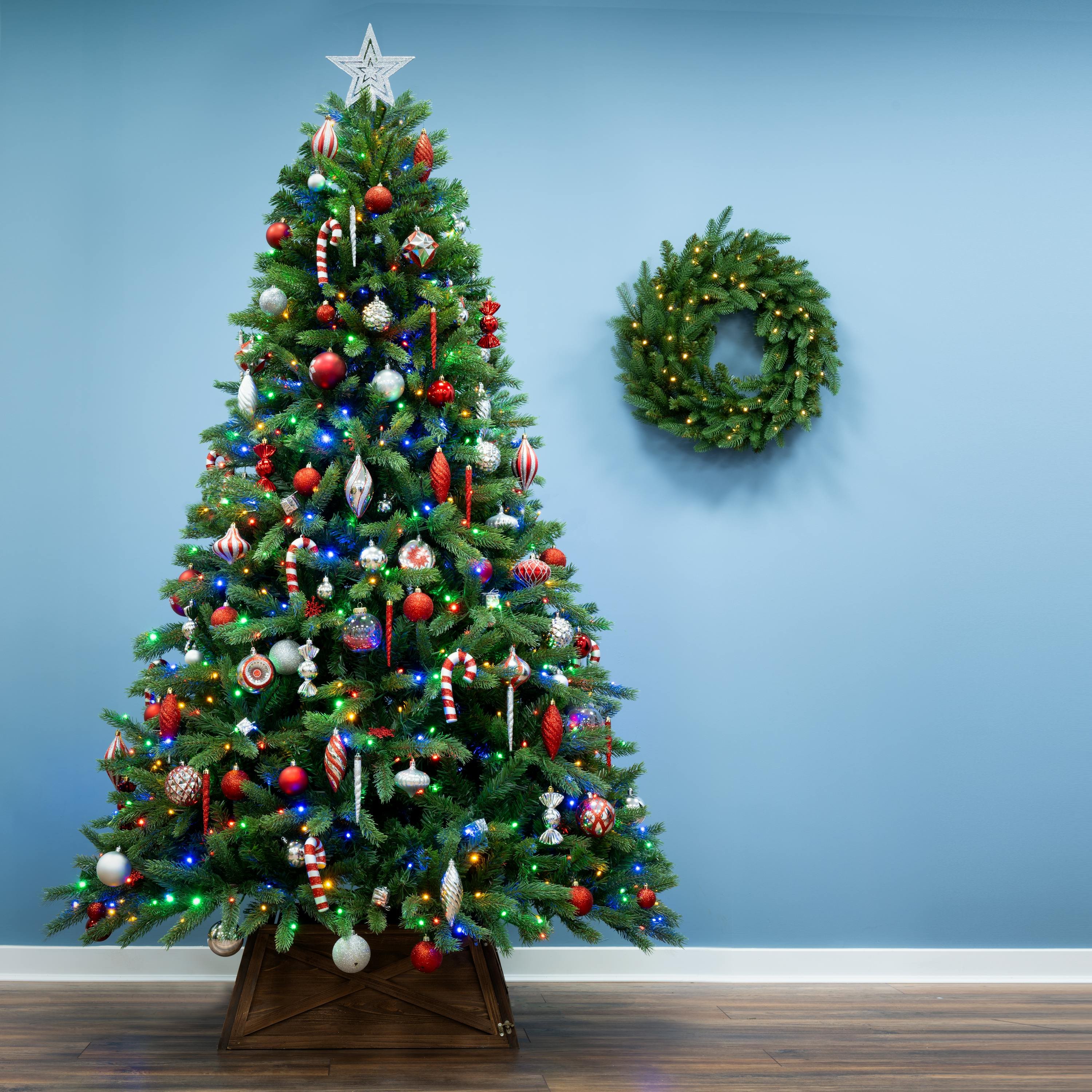 Christmas Tree World 8ft Ultra Devonshire Fir - Warm White/Multi-Colour Lights