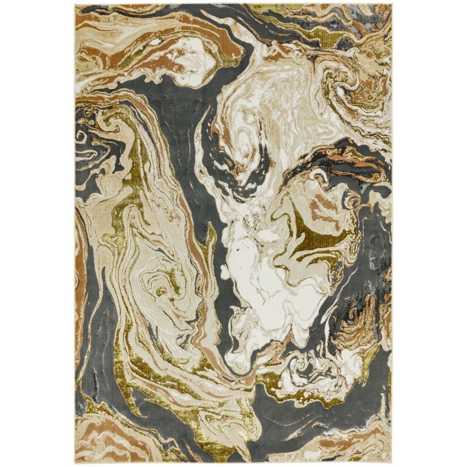Mega Flooring Grey Modern Abstract Rug - 120 x 170cm