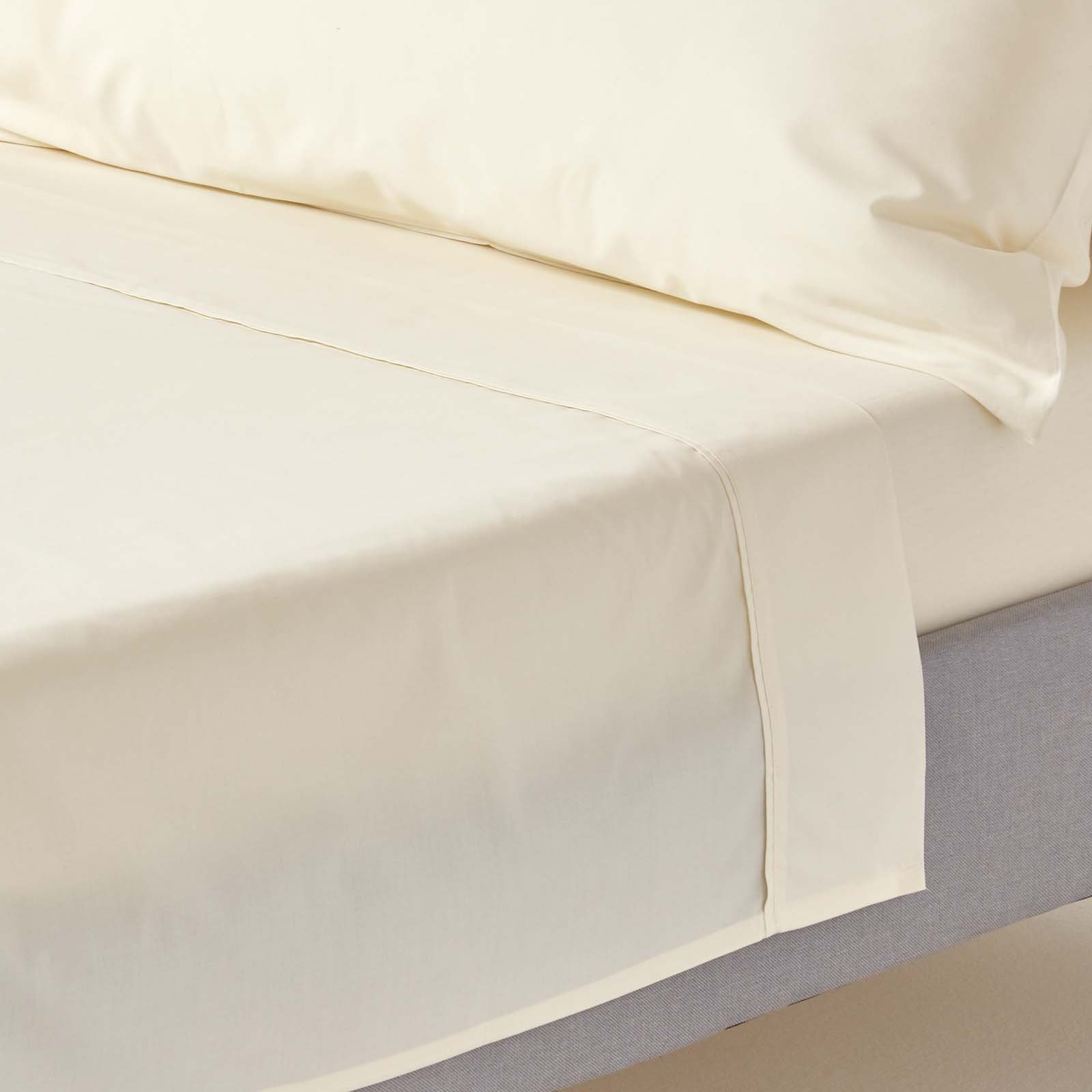 Homescapes Egyptian Cotton Cream Flat Sheet - King Size