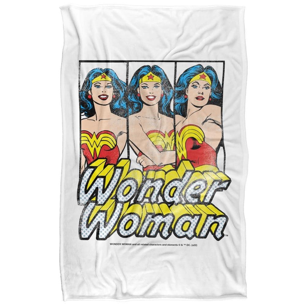 Wonder Woman Panels Soft Touch Blanket - 147cm x 91cm