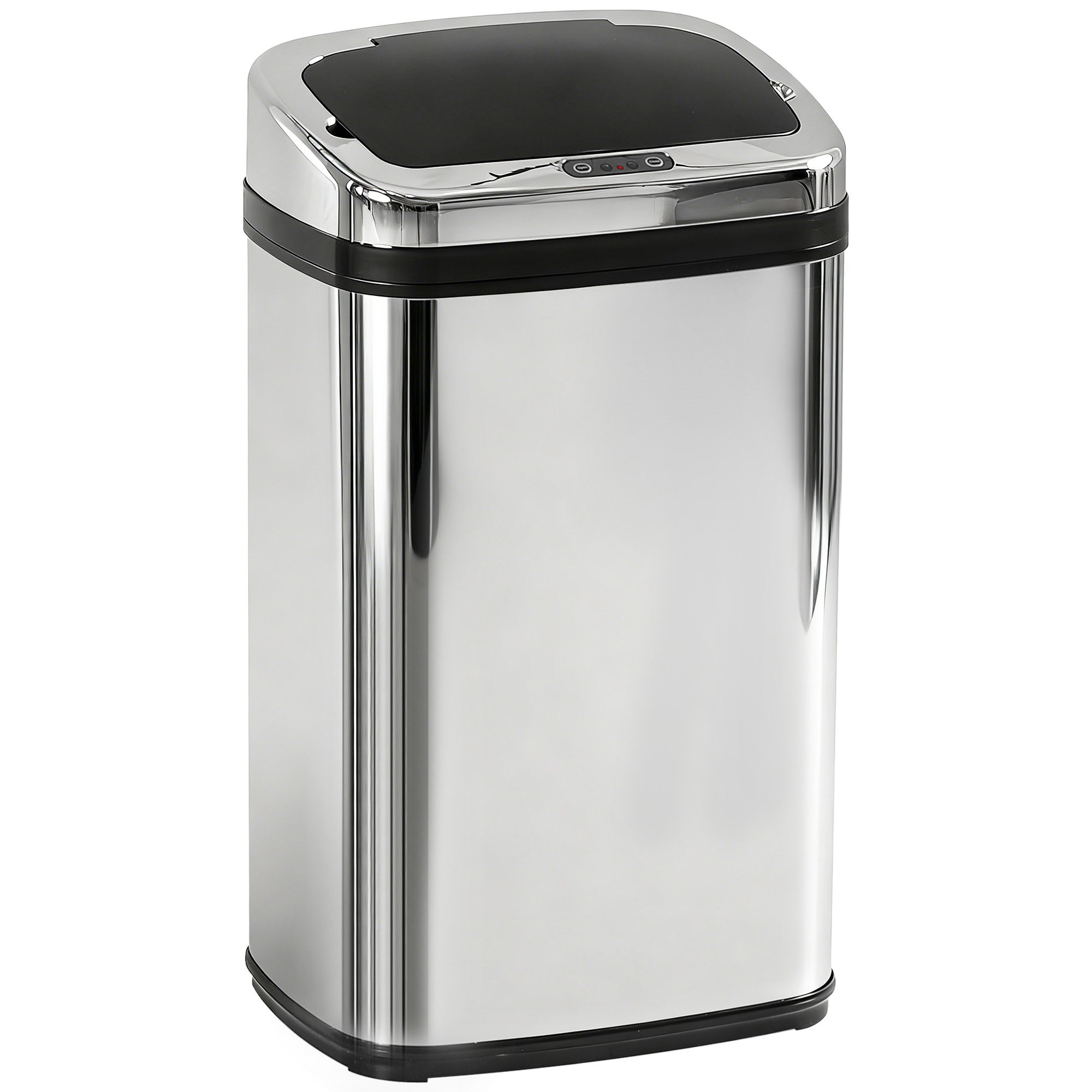 HOMCOM 30L Stainless Steel Kitchen Bin with Infrared Motion Sensor - Silver