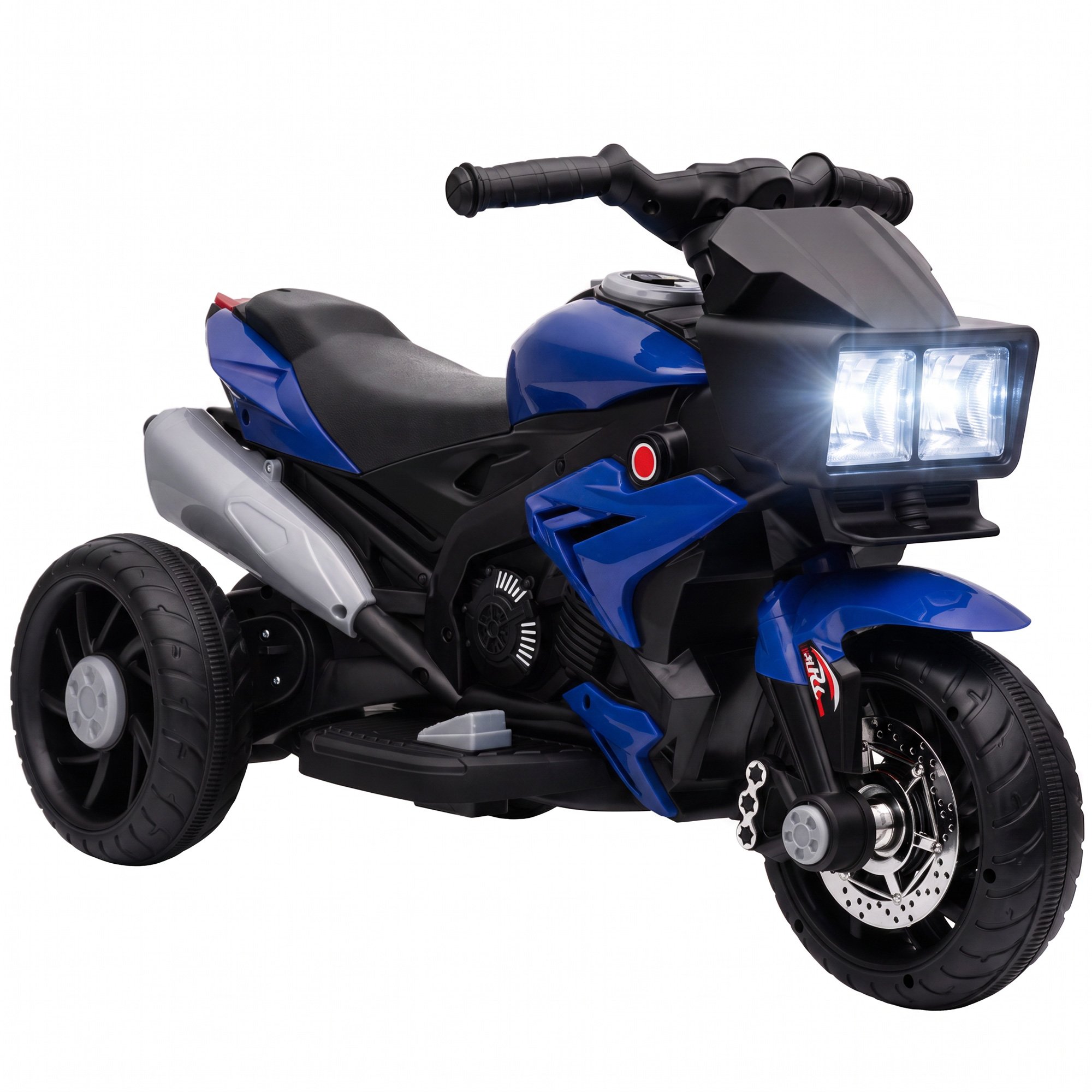 AIYAPLAY 6V 3 Wheel Kids Electric Ride-On Motorcycle – Blue