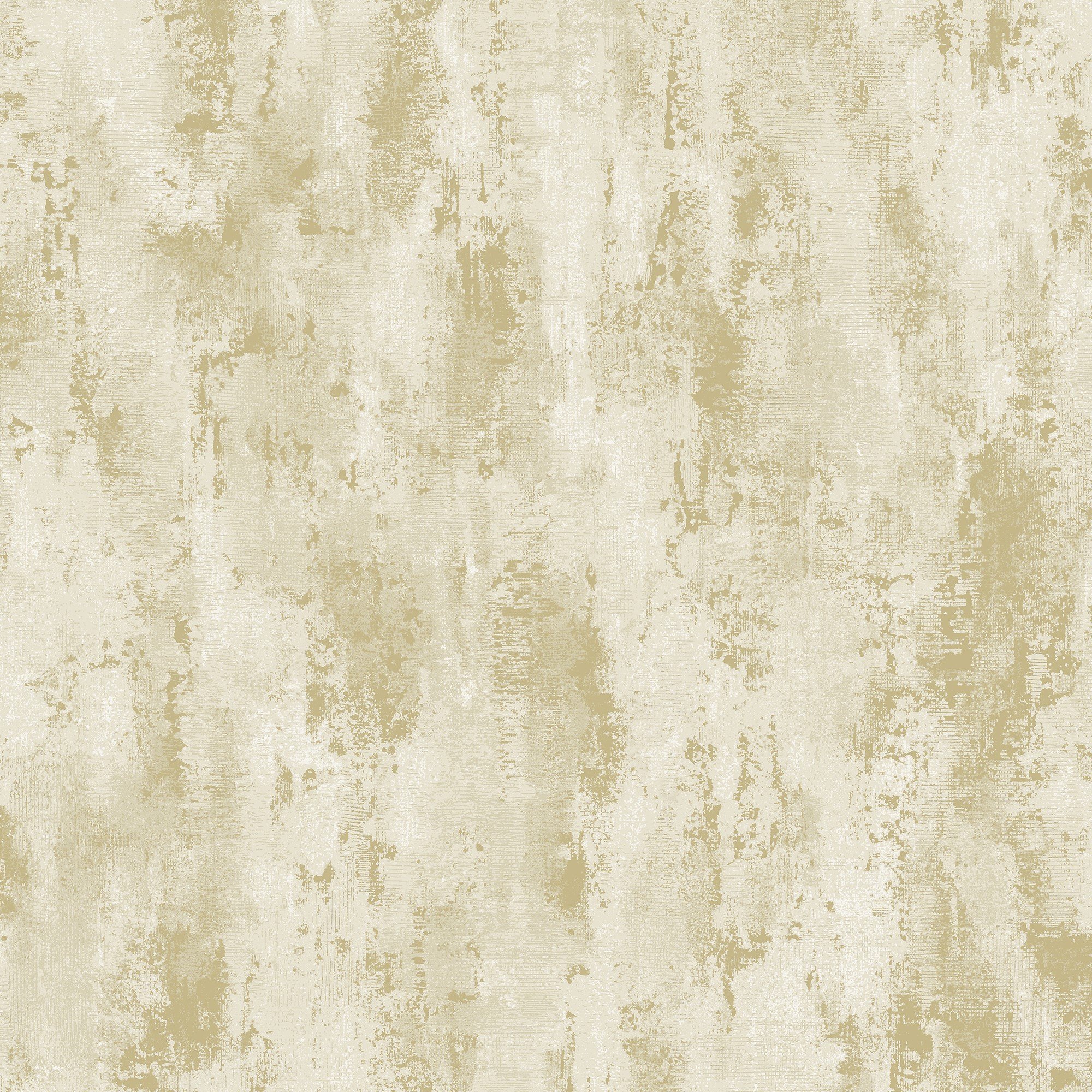 Grandeco Venetian Textured Distressed Concrete Stone Wallpaper - Gold