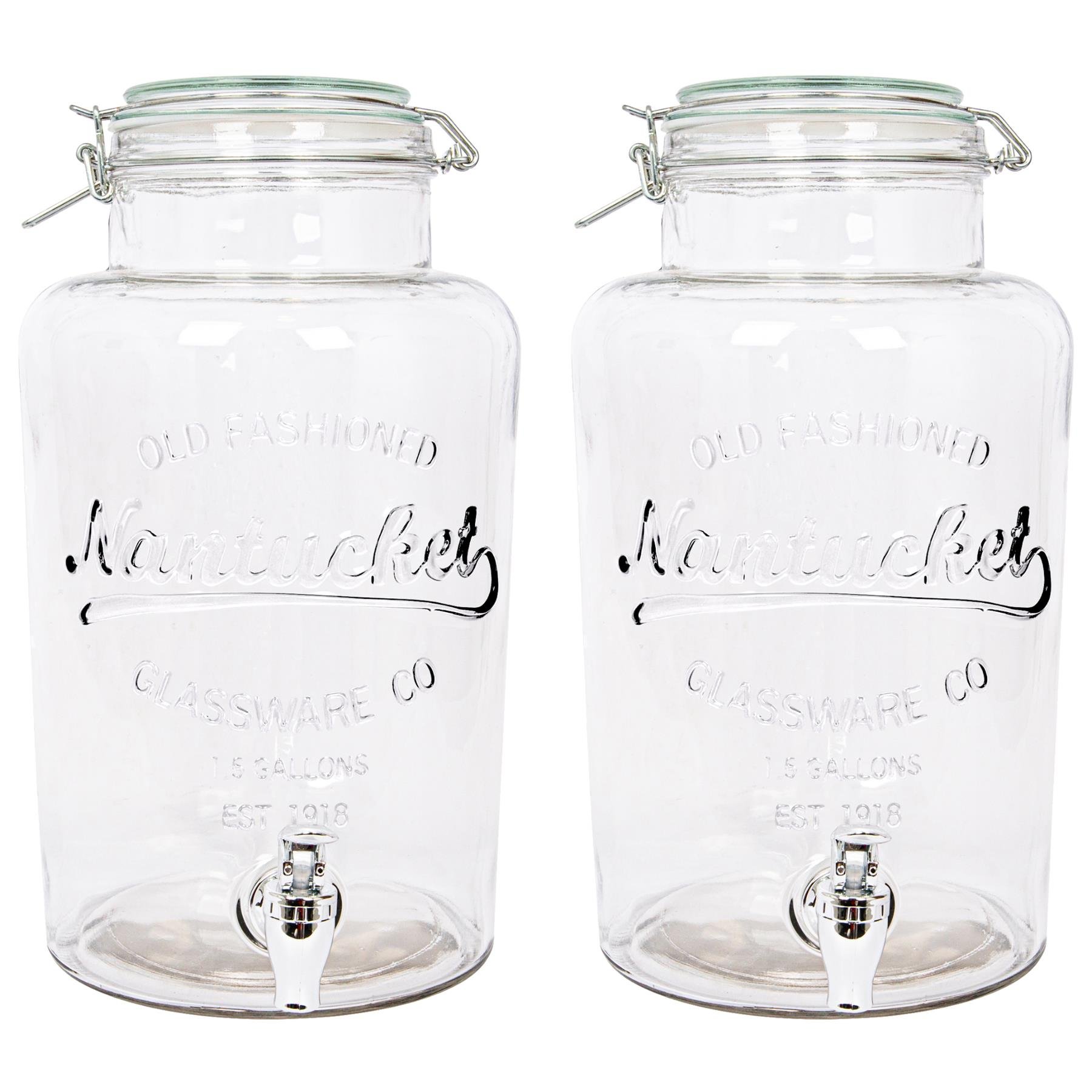 Rink Drink Glass Drinks Dispensers with Tap - Pack of 2