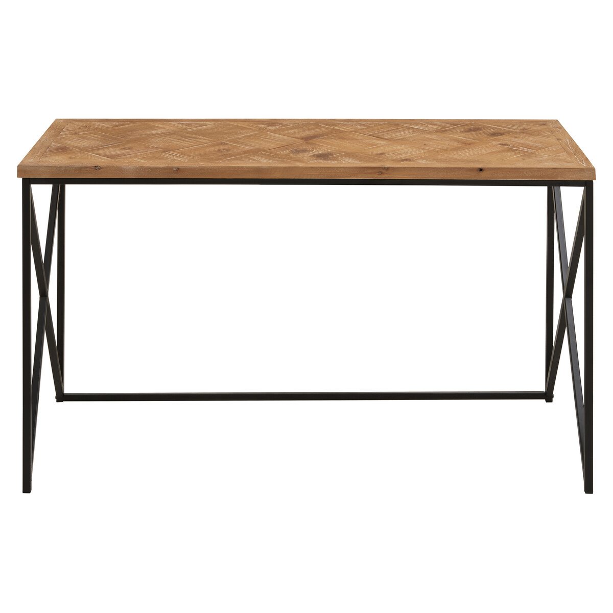 Orsina Kickford Parquet Fir Wood Console Table – Two Tone