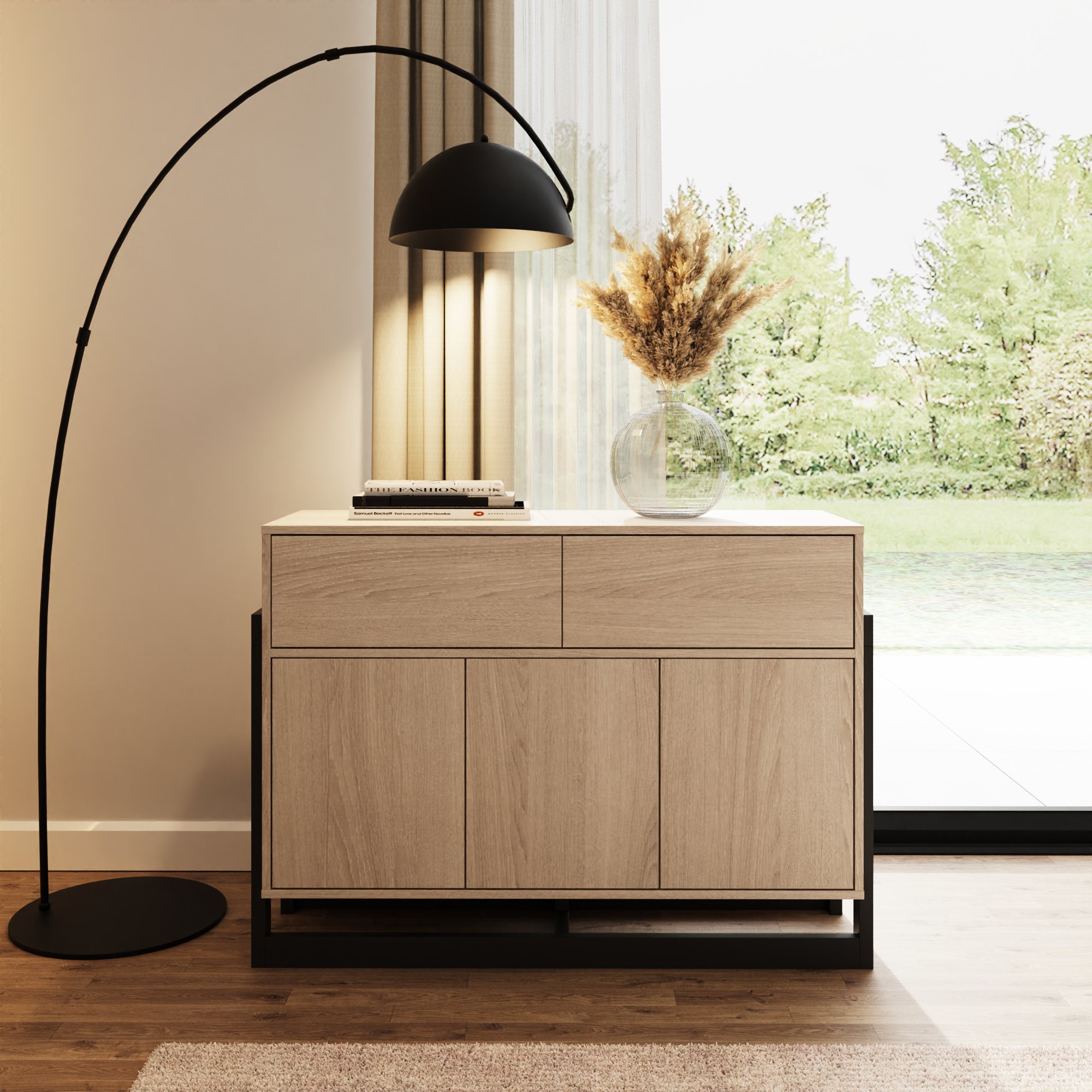 GFW Taite Large Sideboard - Natural