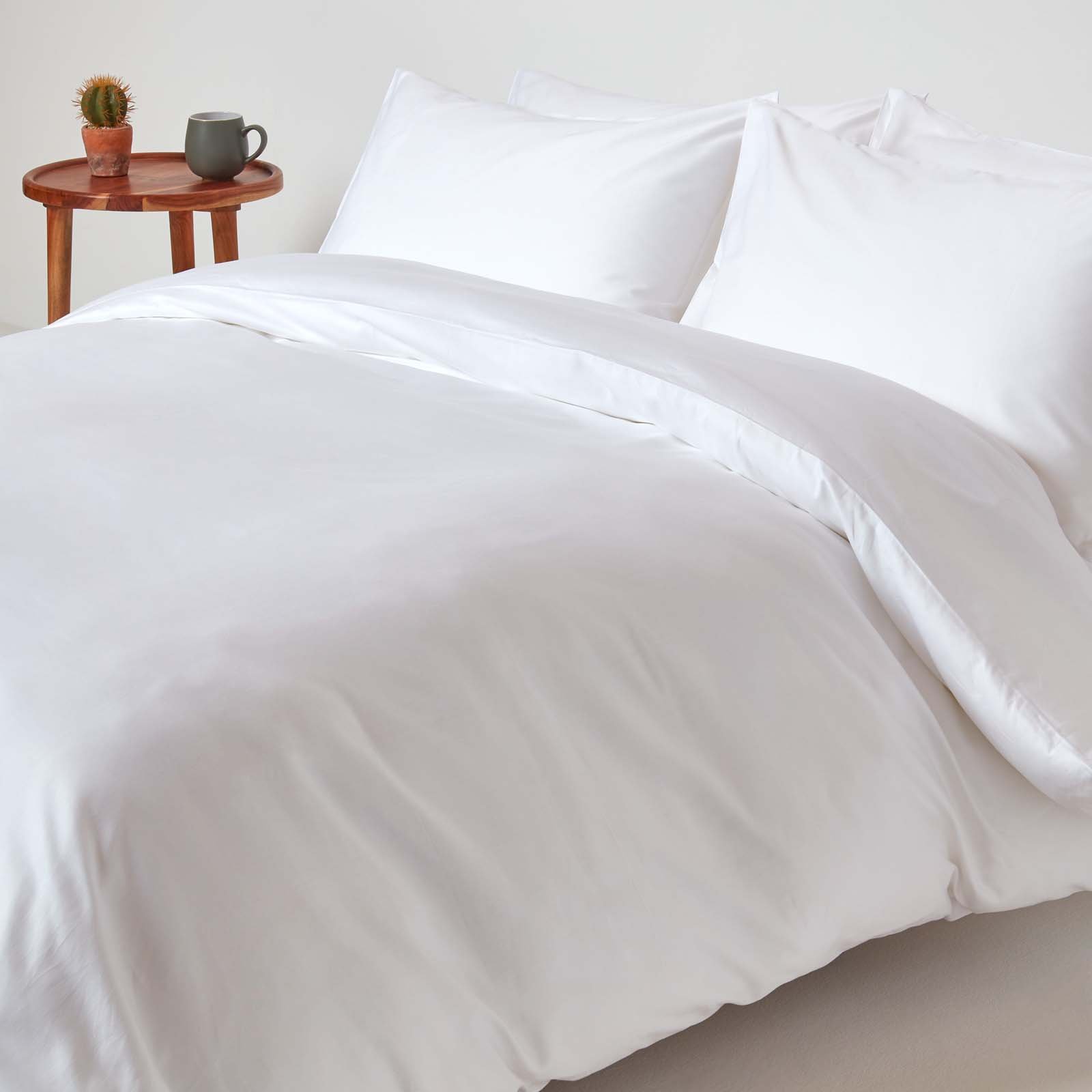 Homescapes Organic Egyptian Cotton White Bedding Set - Double