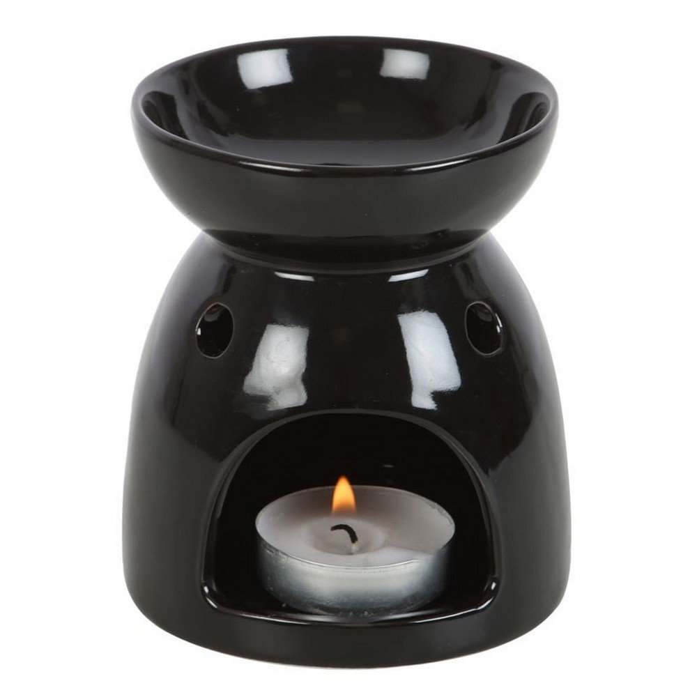 Something Different Dark Forest Luna Moth Oil Burner - Black & White