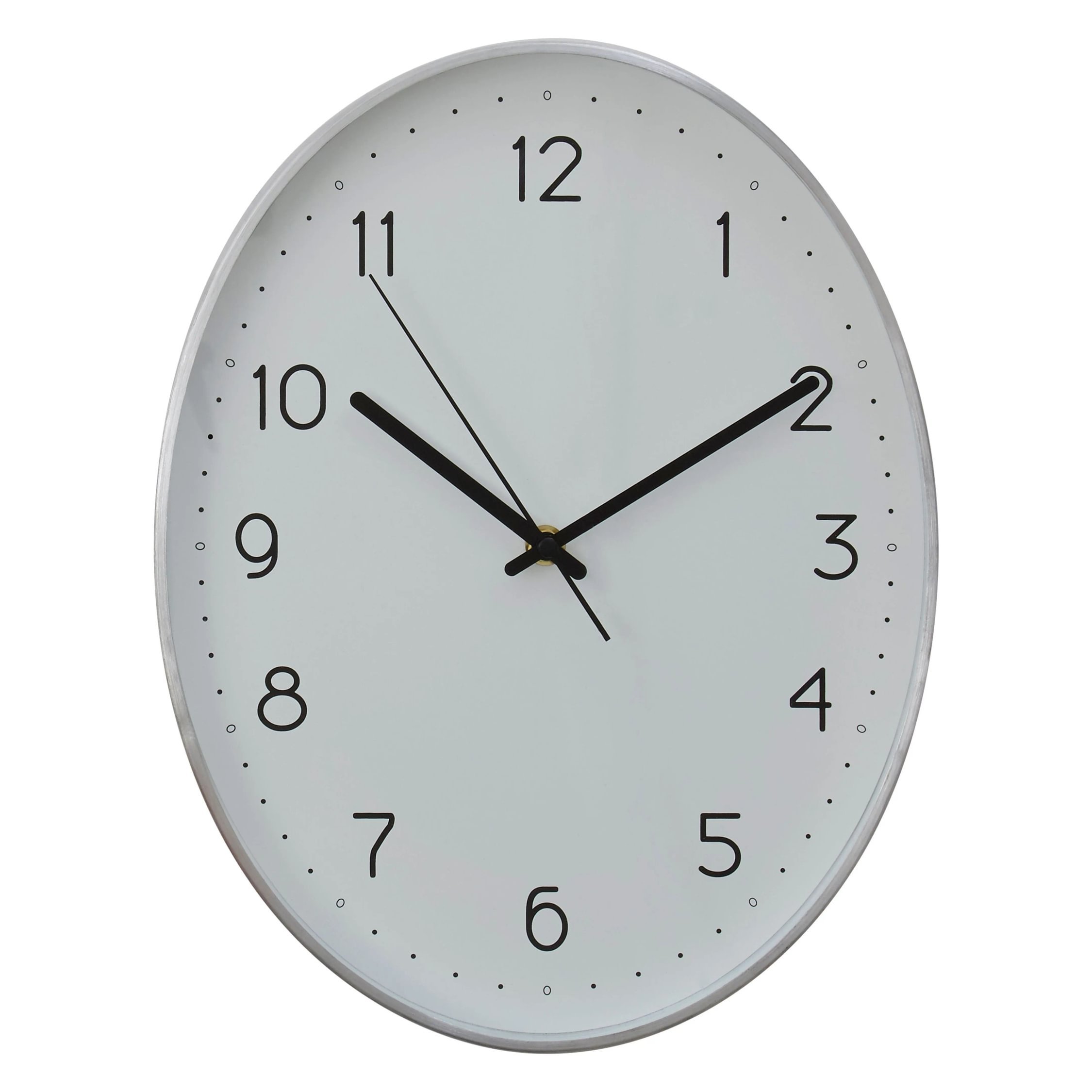 Orsina Elko Oval Wall Clock with - Silver