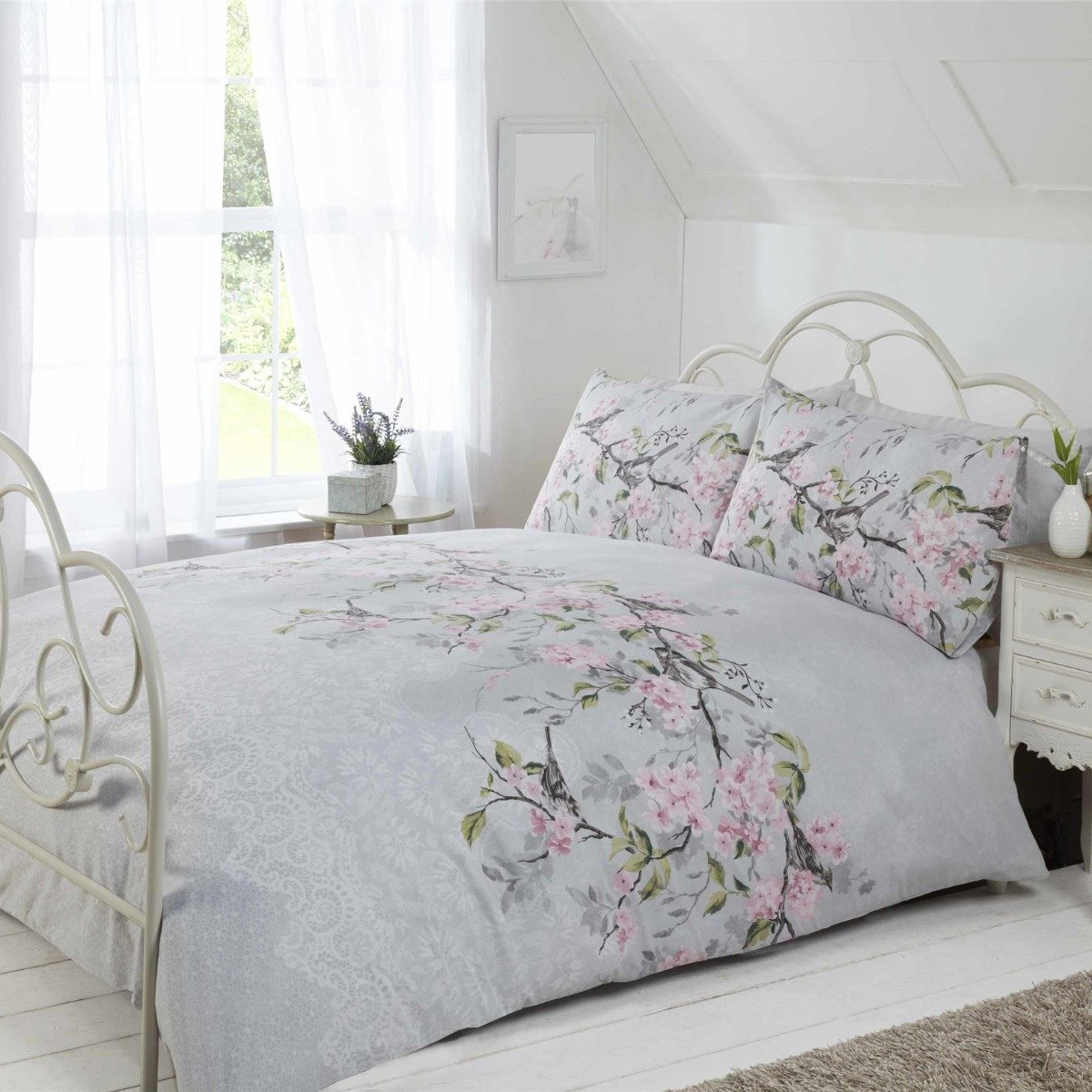 Rapport Eloise Grey Duvet Cover Set - Single