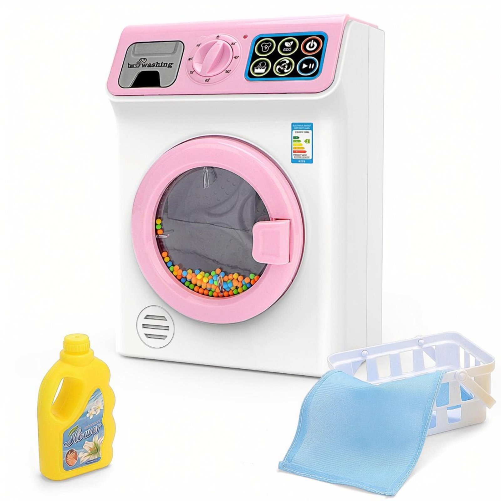 deAO Kids Washing Machine Toy - Pink