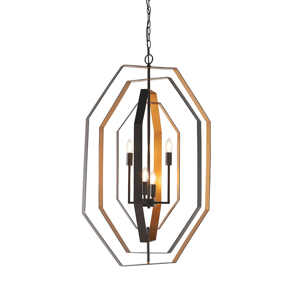 Loops Direct Steel Geometric Chandelier - Aged Bronze