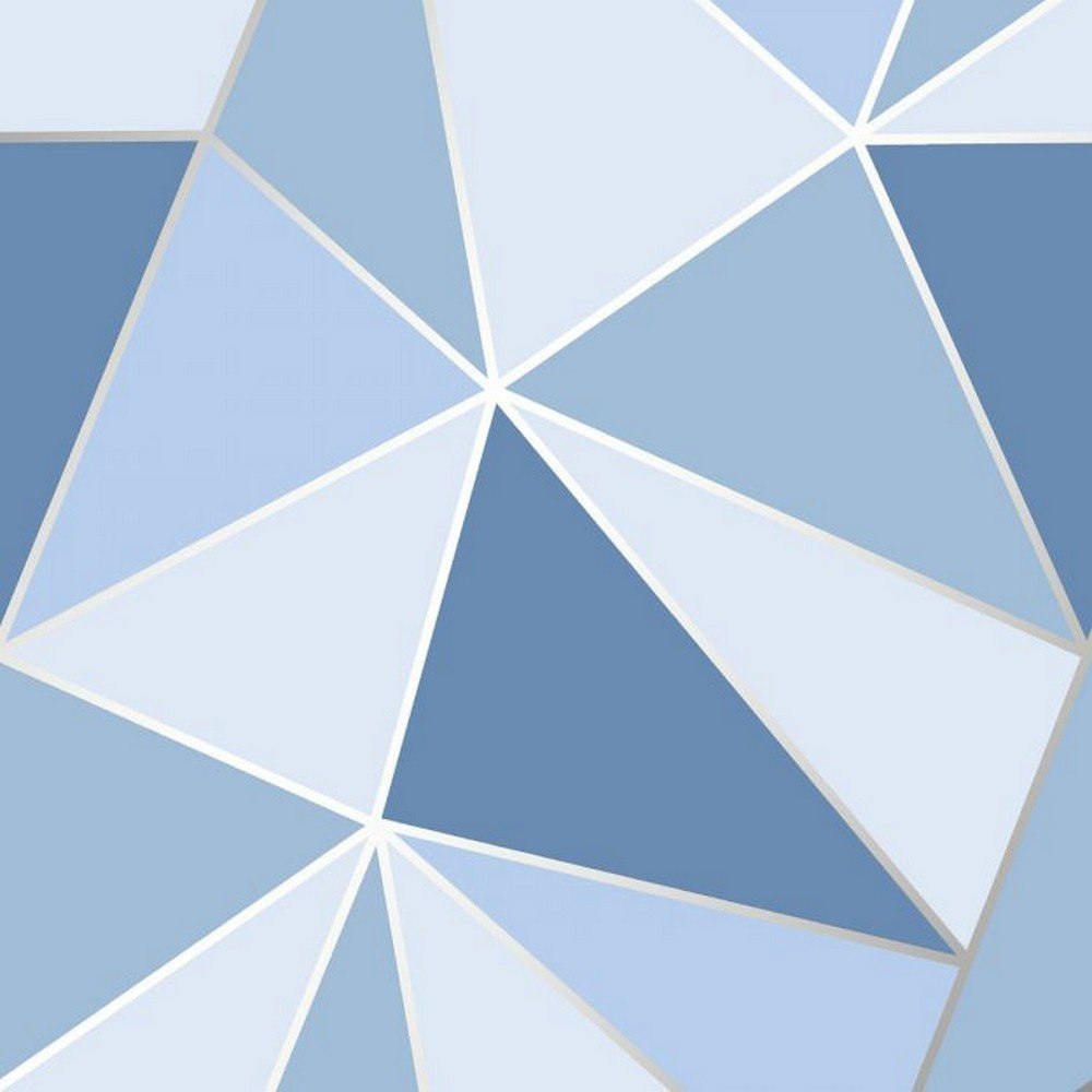Fine Decor Apex Geometric Wallpaper - Blue