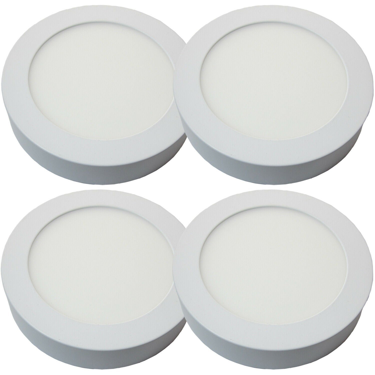 Loops Direct Set of 4 Die-Cast 12W LED Round Bulkhead Ceiling Light - White