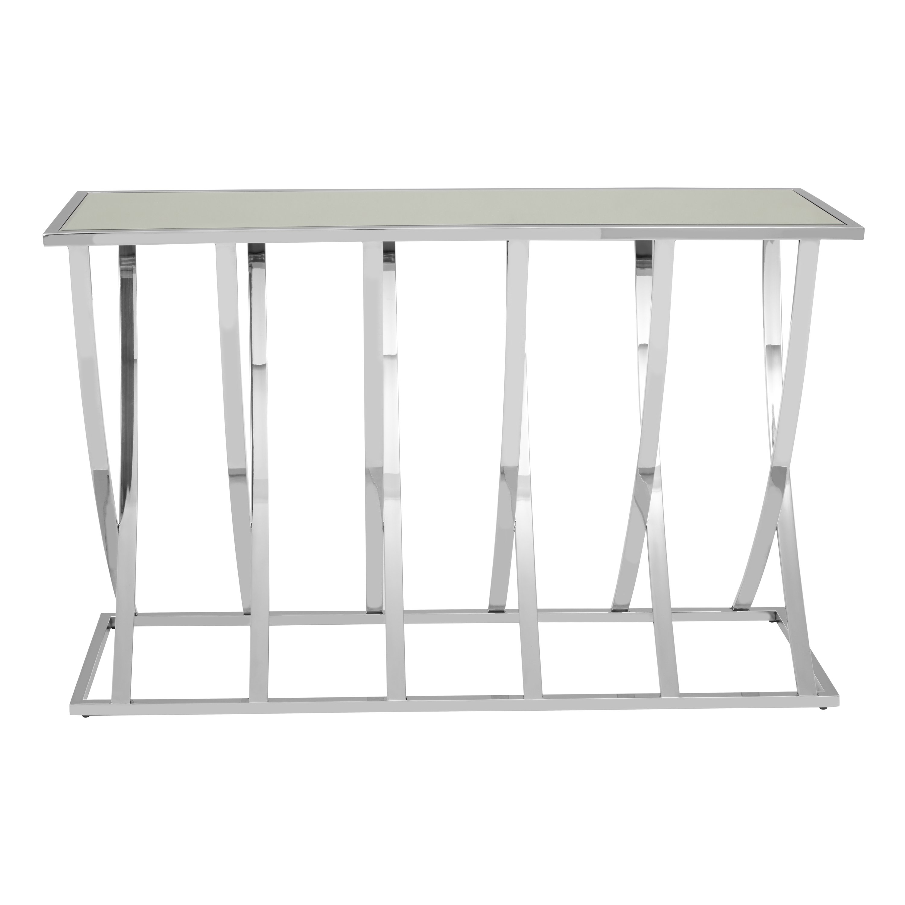 Orsina Reena Mirrored Console Table – Silver