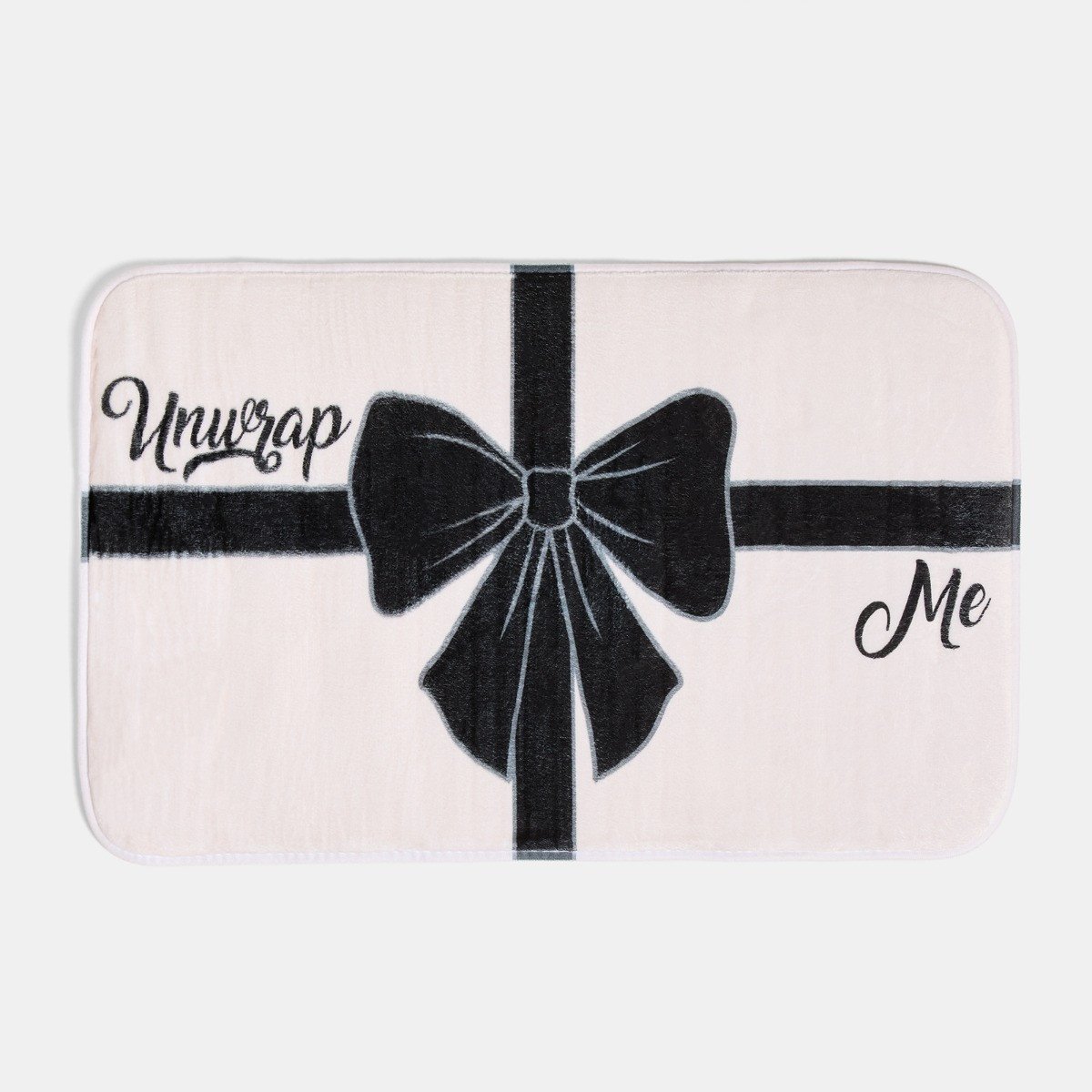 OHS Unwrap Me Slogan Bath Mat - 45 x 75cm - Mono