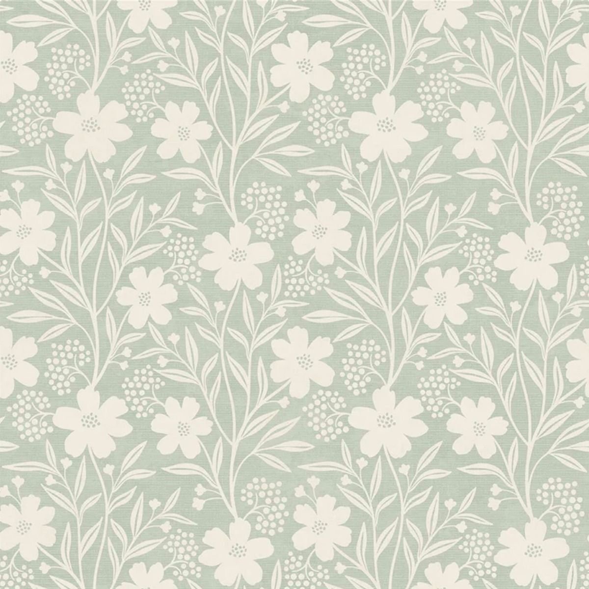 Arthouse Berry Floral Wallpaper - Sage Green