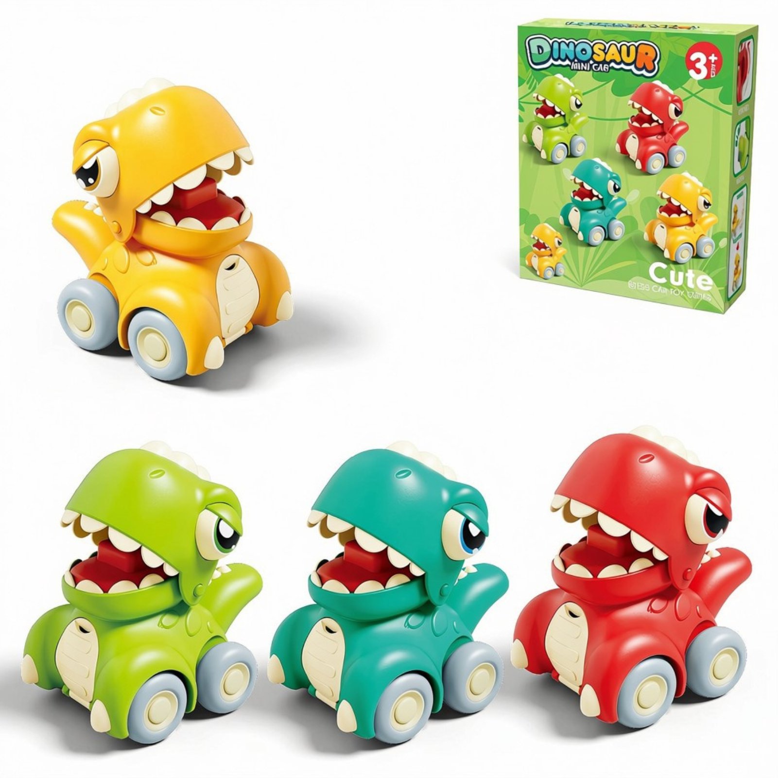 deAO Dinosaur Car Toy Set