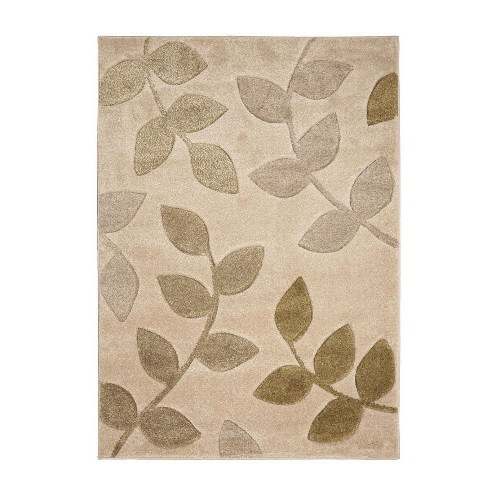 Mega Flooring Green Modern Nature Print Rug - 160 x 230cm