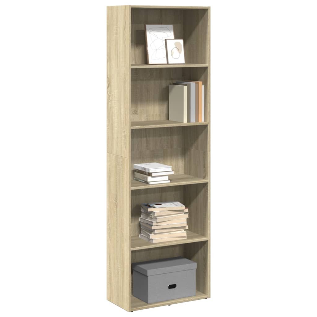 Walplus Engineered Wood Bookcase - Light Oak - 60 x 30 x 189 cm