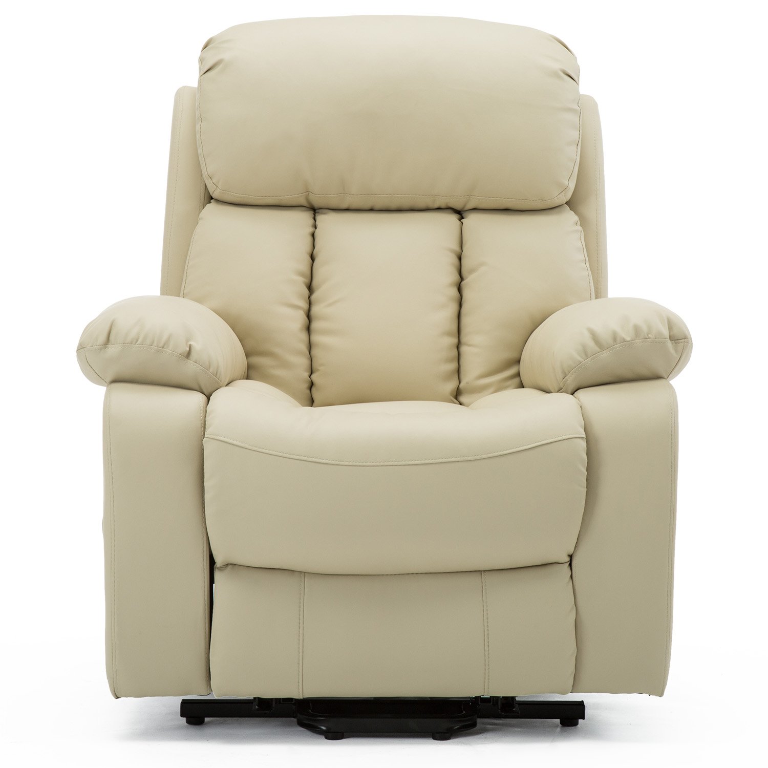Furniture Online Chester Single Motor Rise Recliner Heat & Massage Chair - Cream