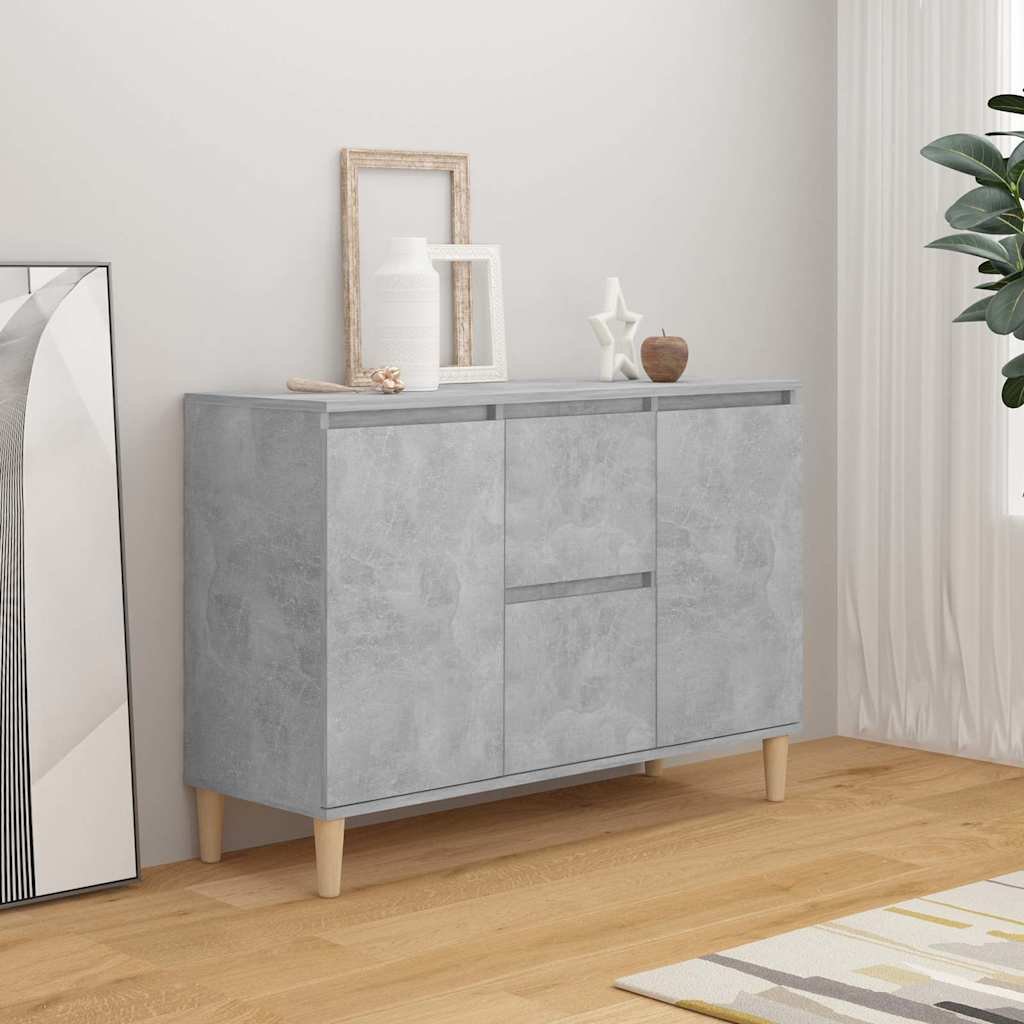 Walplus Engineered Wood Sideboard - Granite Grey - 101 x 35 x 70 cm