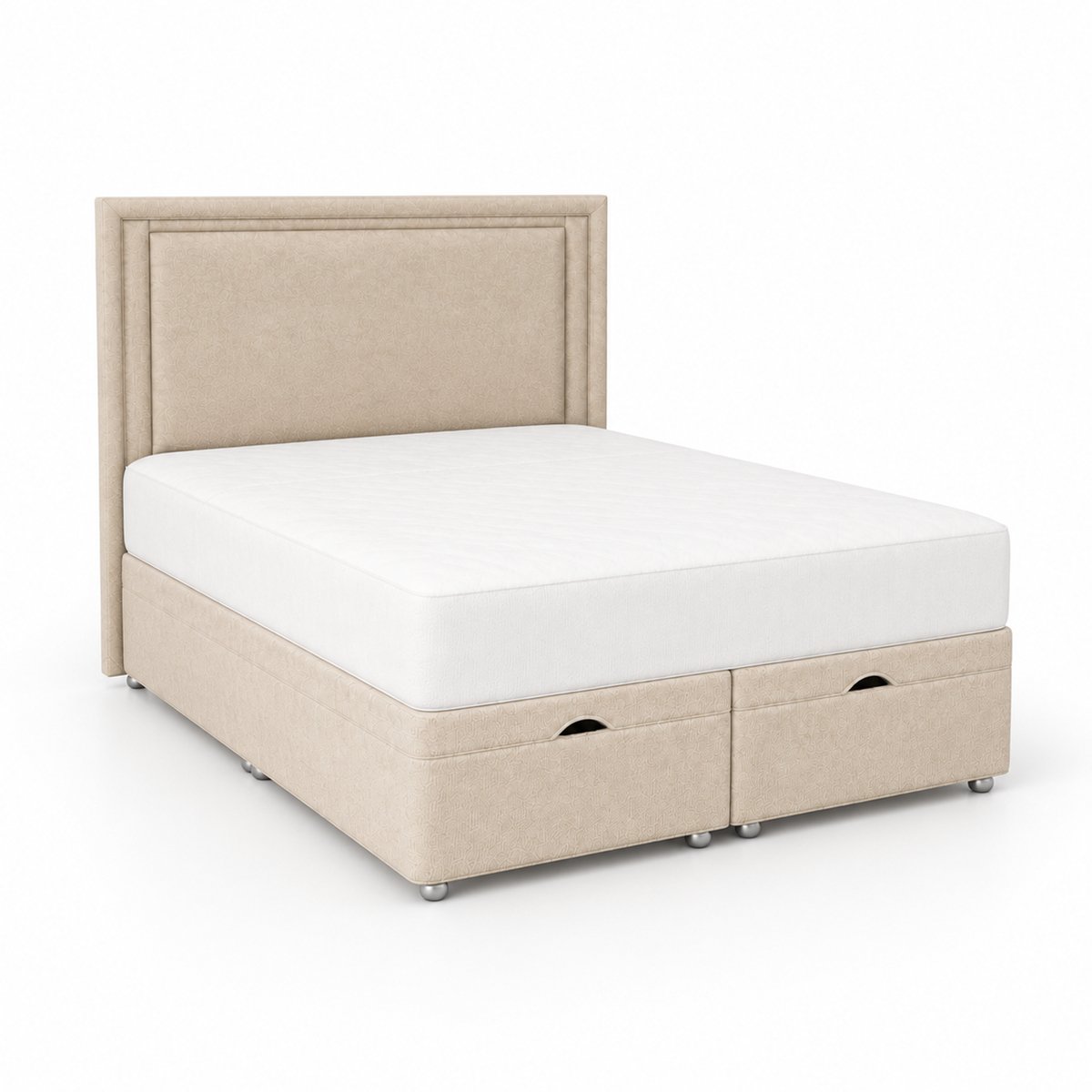 Comfy Deluxe Rome 6ft Super King  Ottoman End Lift  Bed Set - Cream
