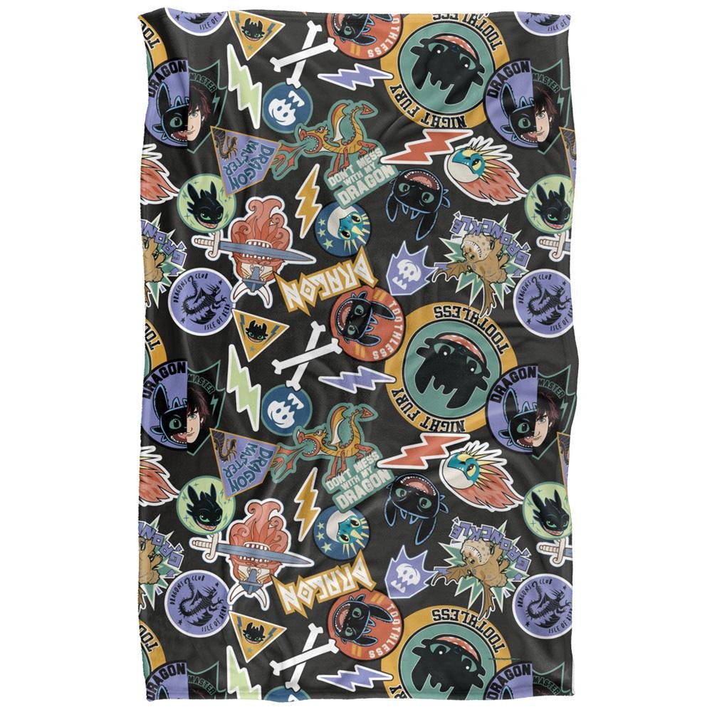 How To Train Your Dragon Toothless Badge Soft Touch Blanket - 147cm x 91cm