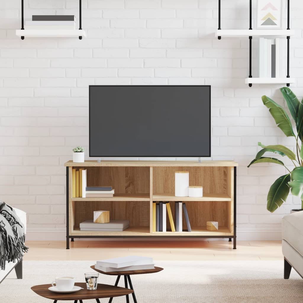 Walplus Engineered Wood TV Cabinet - Light Oak - 100 x 40 x 50 cm