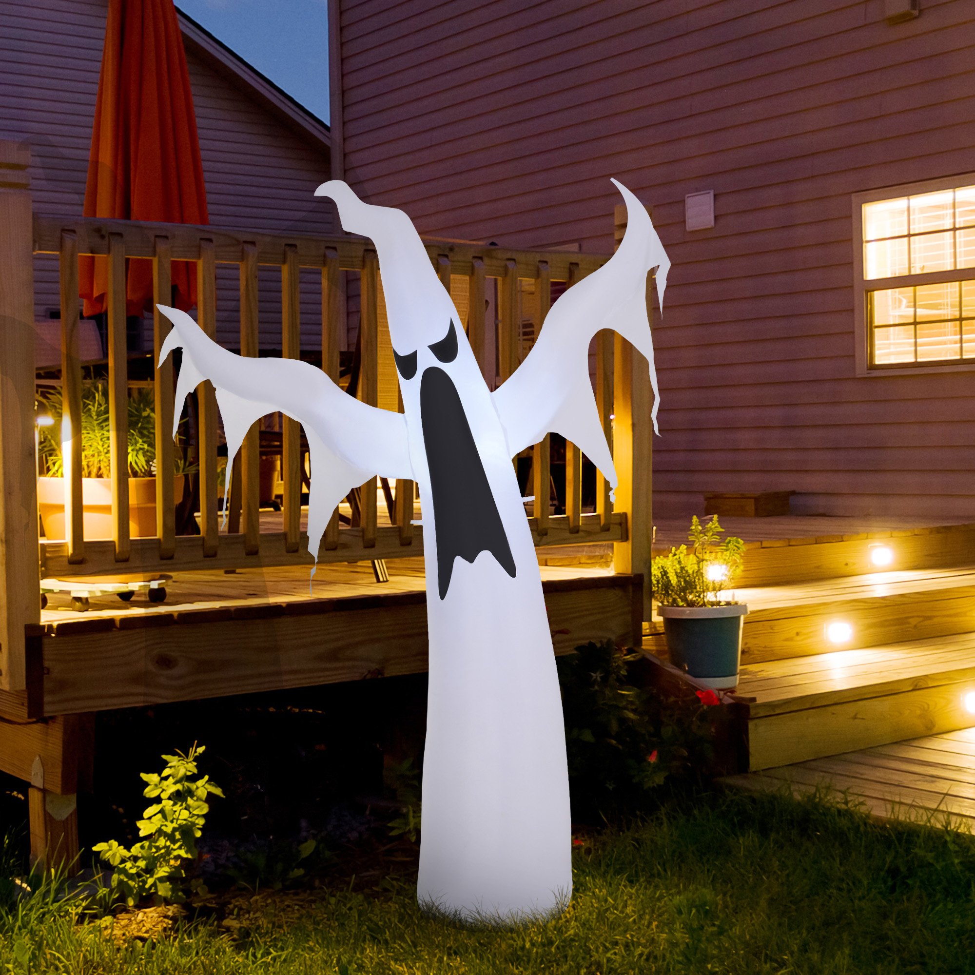 HOMCOM 6ft Halloween Floating Ghost Inflatable Decoration