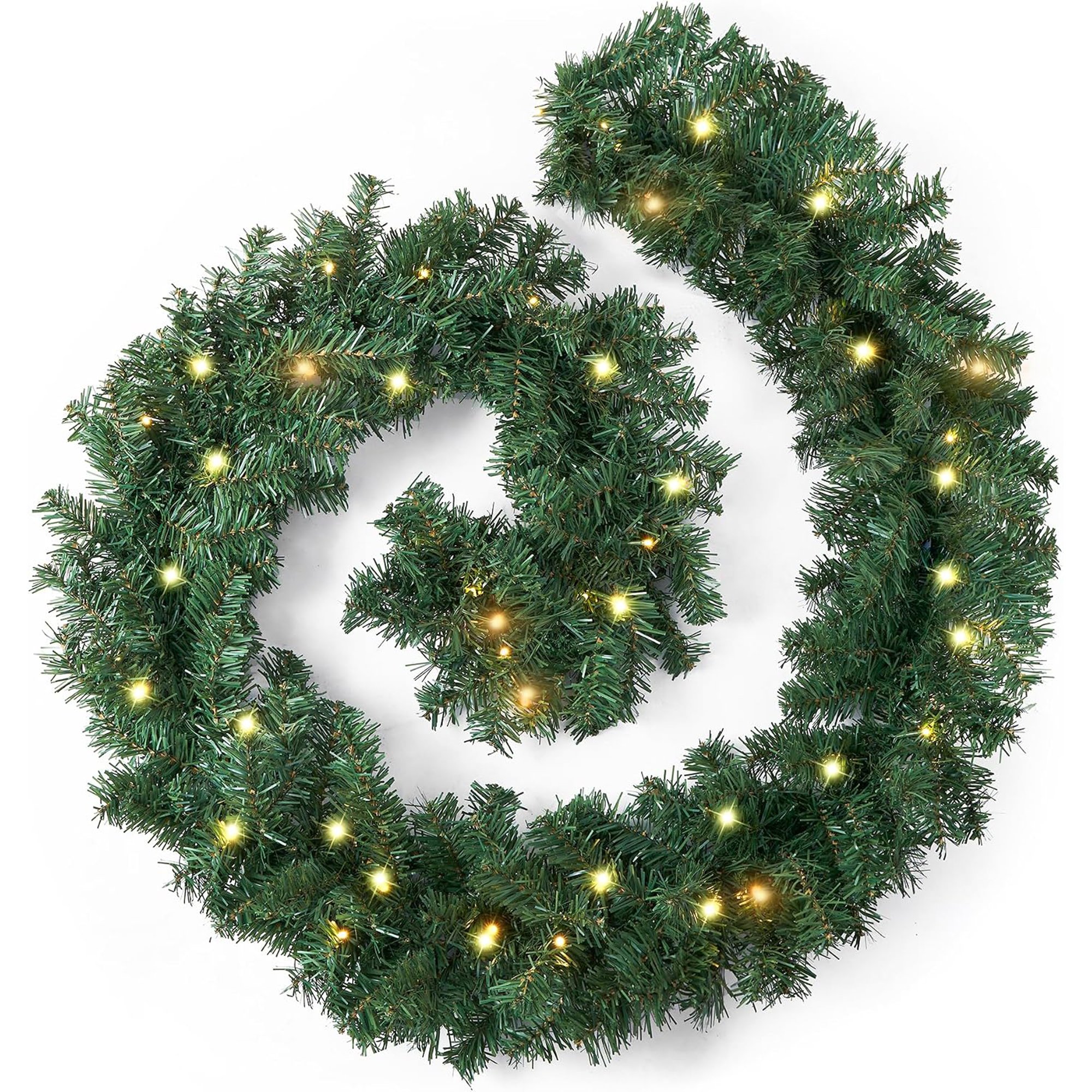 My Christmas Pre-Lit Artificial Christmas Garland 2.7m - Green