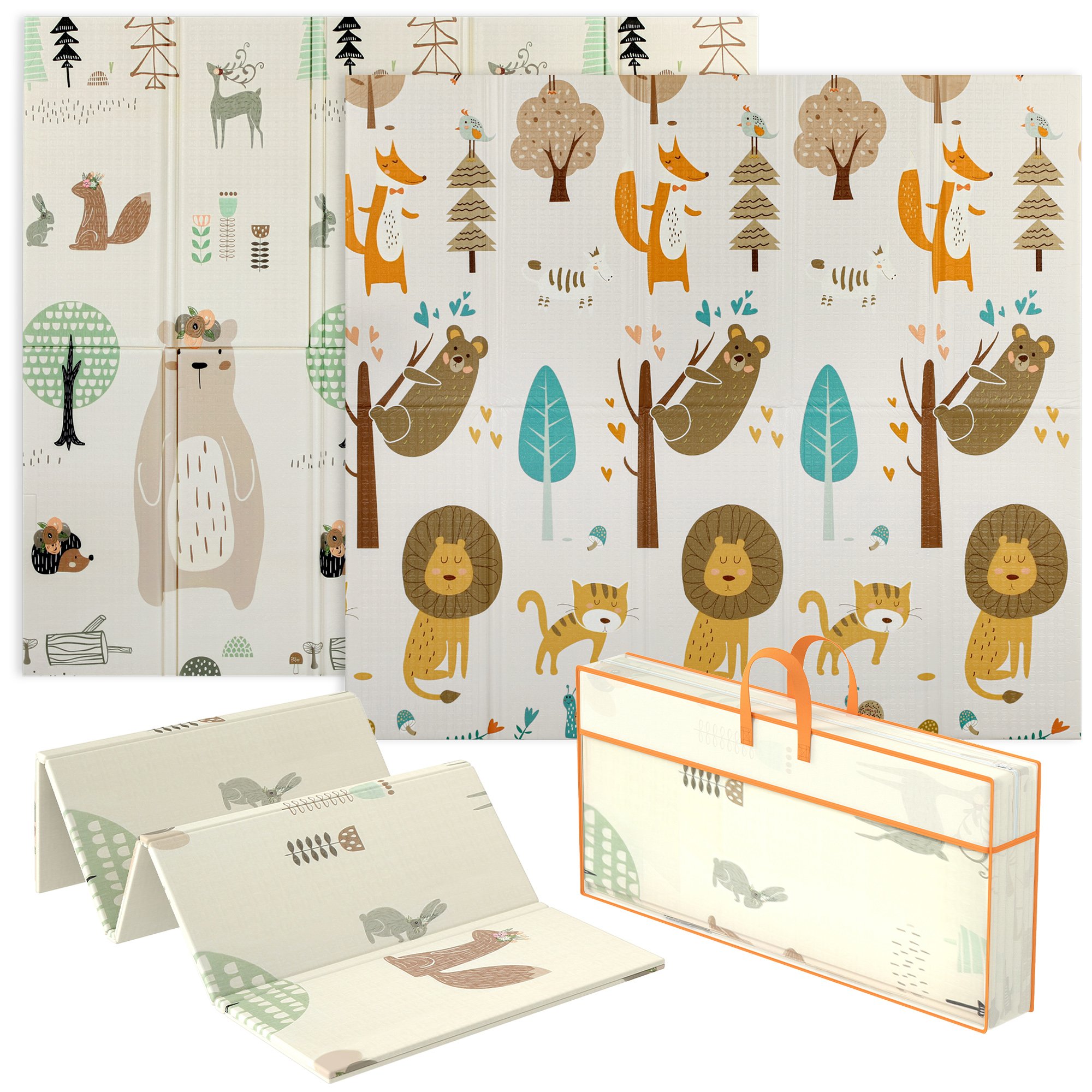 AIYAPLAY Animal Theme 18 Months Plus Reversible Activity Playmat – Multi